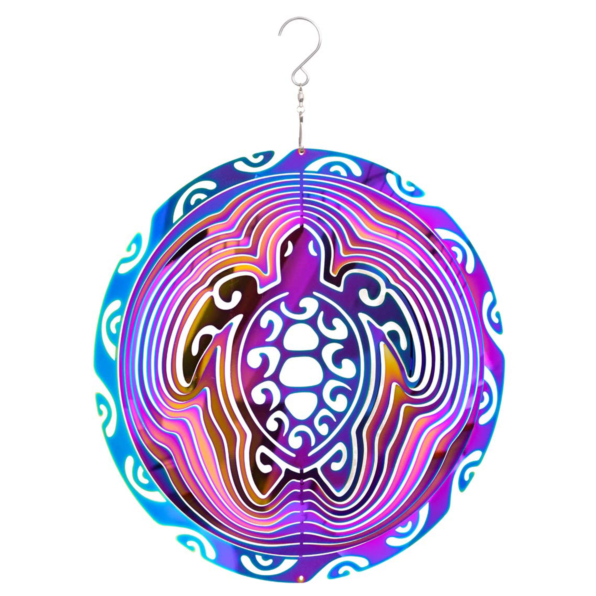 Kinetic Art 3D Vibrant Turtle Metall Windspiel hängend außergewöhnliche Windspiele Edelstahl