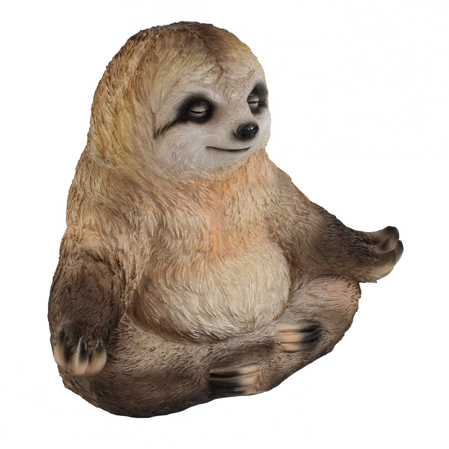 Faultier Figur aus Polyresin | Yoga-Faultier | Lustige und entspannte Dekofigur | 21 cm hoch | Perfekt für Wohnzimmer oder Homeoffice