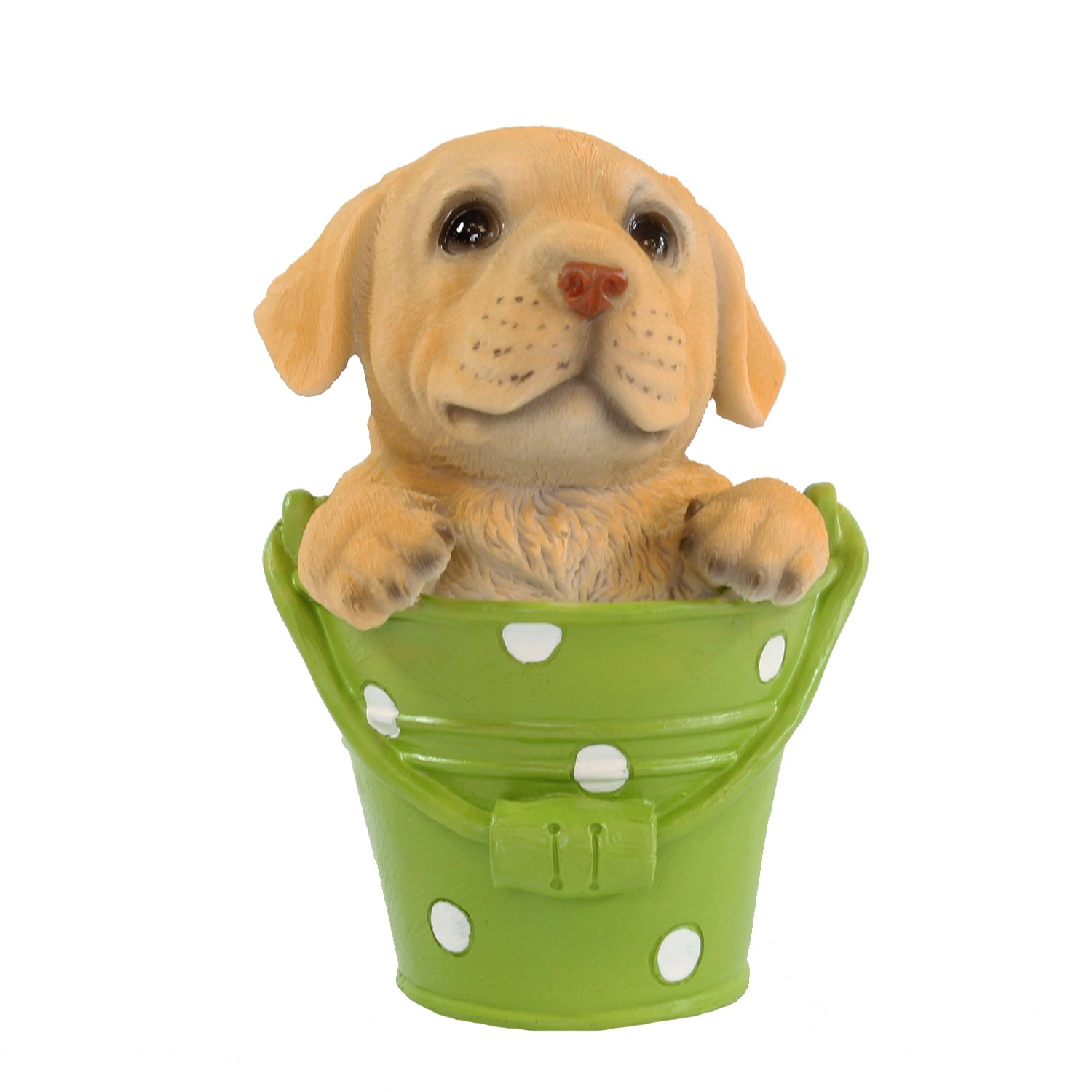 Hundefigur Hund Gartenfigur Labrador Figur im Blumentopf lustige Gartenfiguren