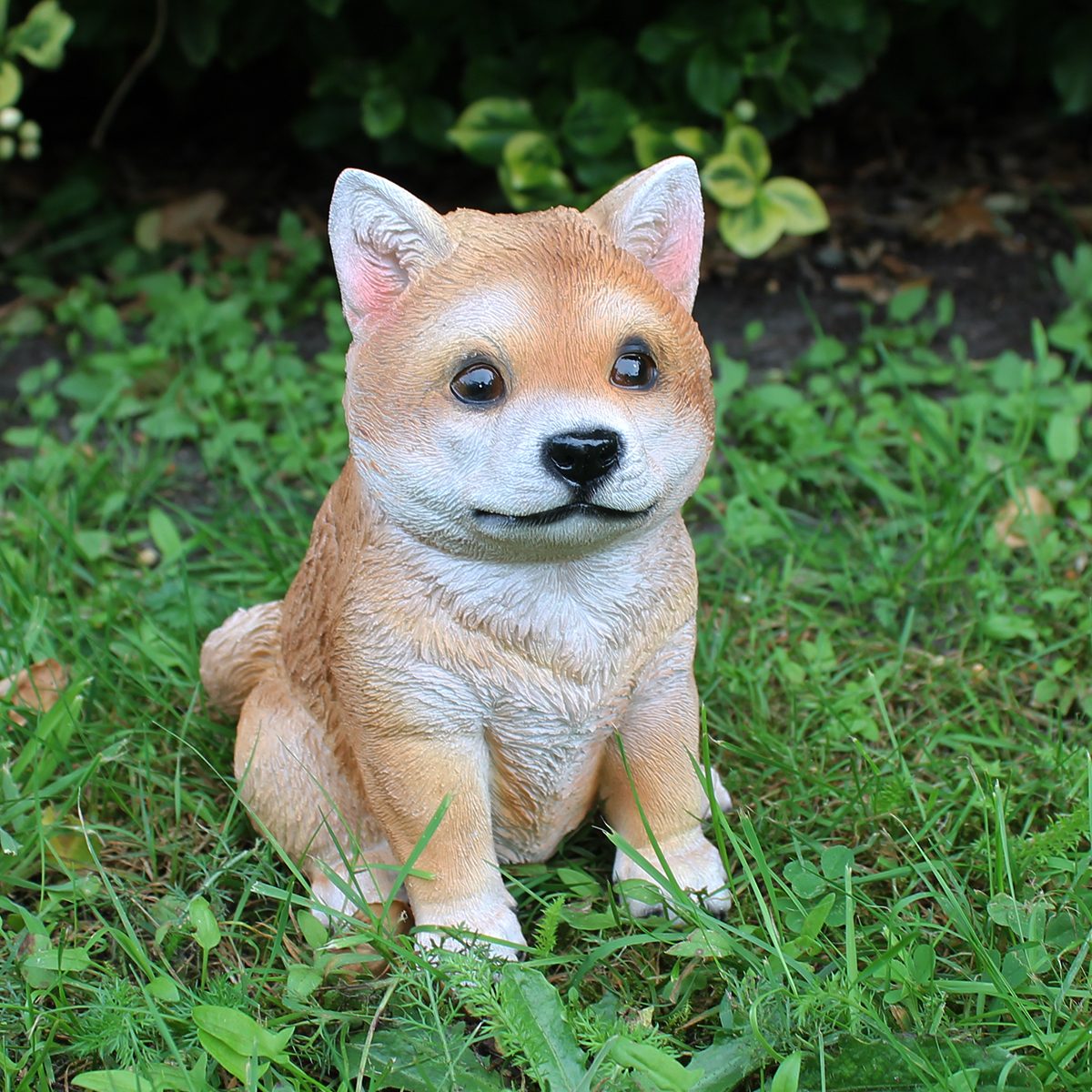 Hunde Figur Shiba Inu sitzend Tierfigur