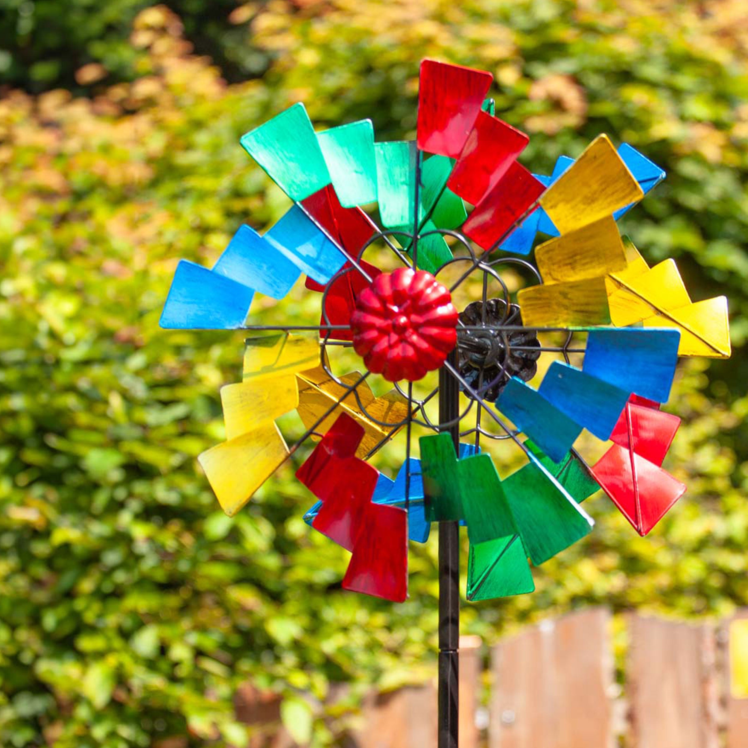 Kinetic Art Rotator Duett Metall Windrad Windspiel Metall Garten Windrad stehend