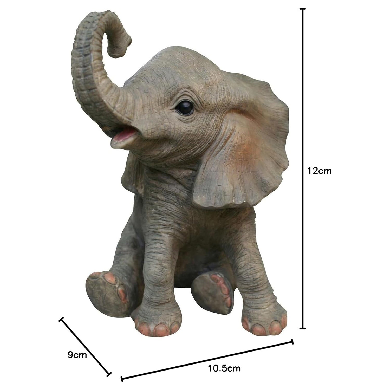 Elefant Glückselefant Tierfigur Dekofigur Afrika Gartenfigur