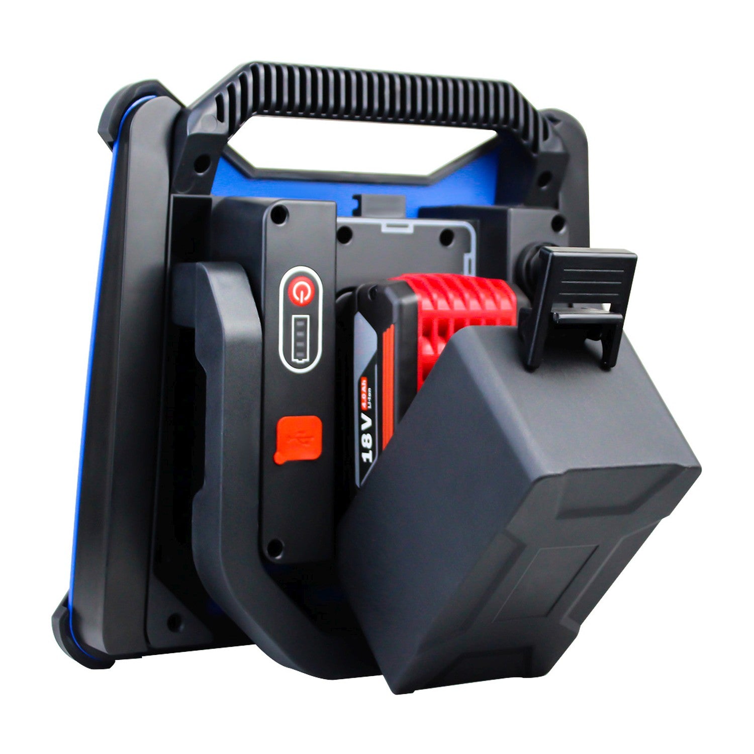 Ledino 60 W LED-Hybridstrahler Kiel H60M – 6 600 lm IP54 IK08 für 18 V Akkus & Netzbetrieb