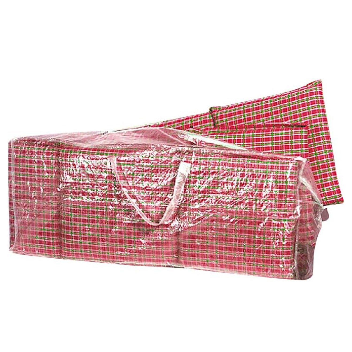 Auflagentasche Schutzhülle für Hochlehner Auflagen 125×50×32 cm – Modell Stralsund EuroLine – transparente Schutzhülle mit Tragegriffen & Reißverschluss