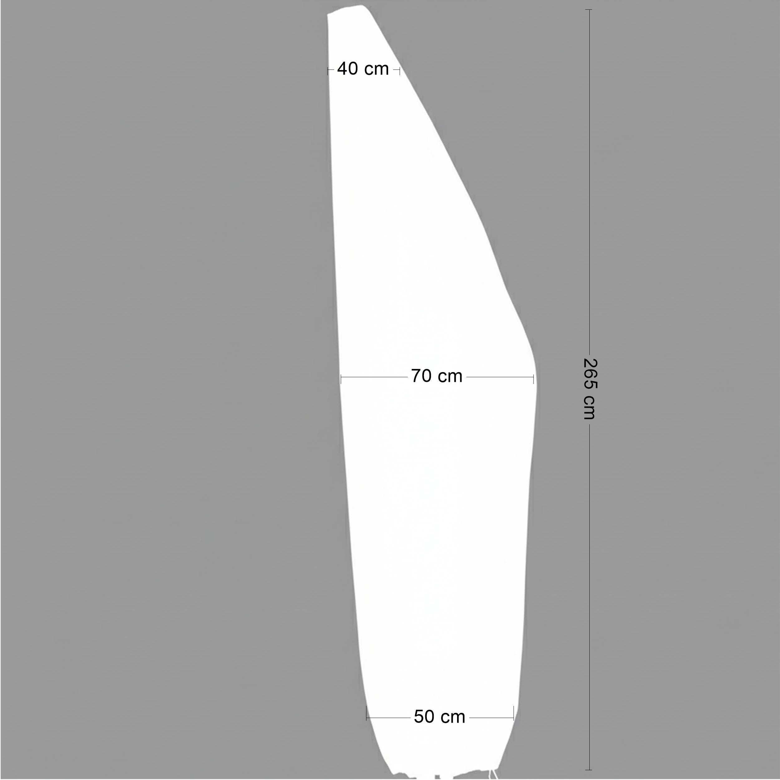 Ampelschirm Schutzhülle Rügen NaturLine 265 × 40/70/50 cm – wetterfeste Sonnenschirm Hülle mit Aufziehstab & Tunnelzugsystem für 2–4 m Schirme