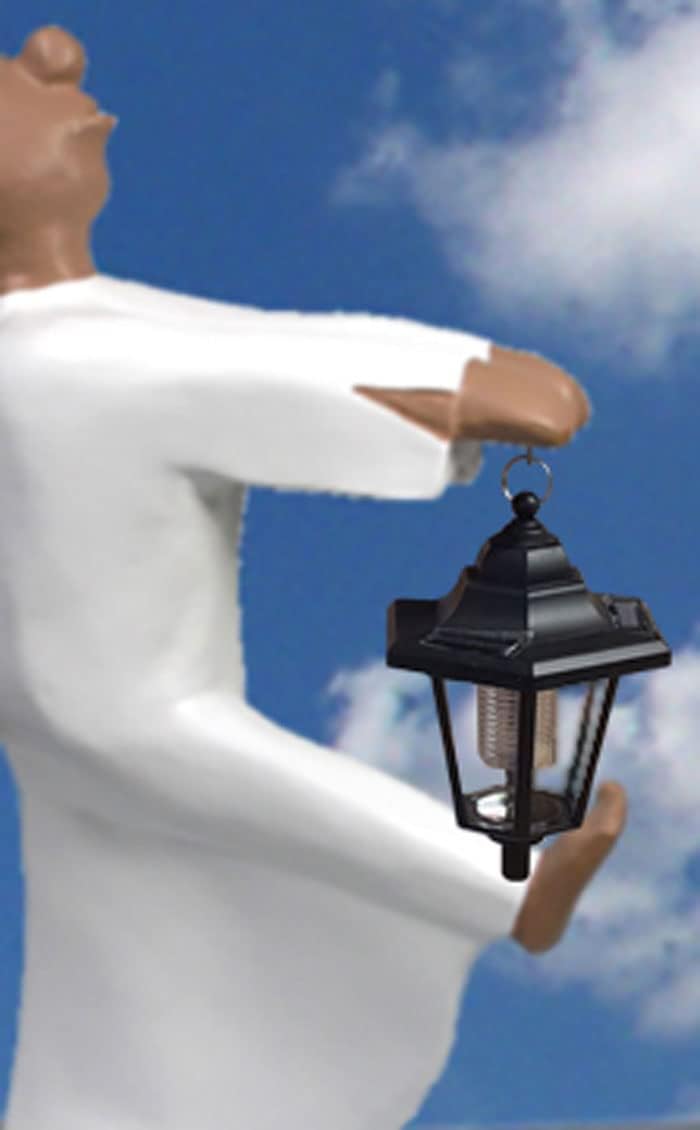 Ersatzlaterne Solar LED für Gartenfiguren Dekofiguren z.B. Schlafwandler Firstschmuck Erdmännchen Schaf