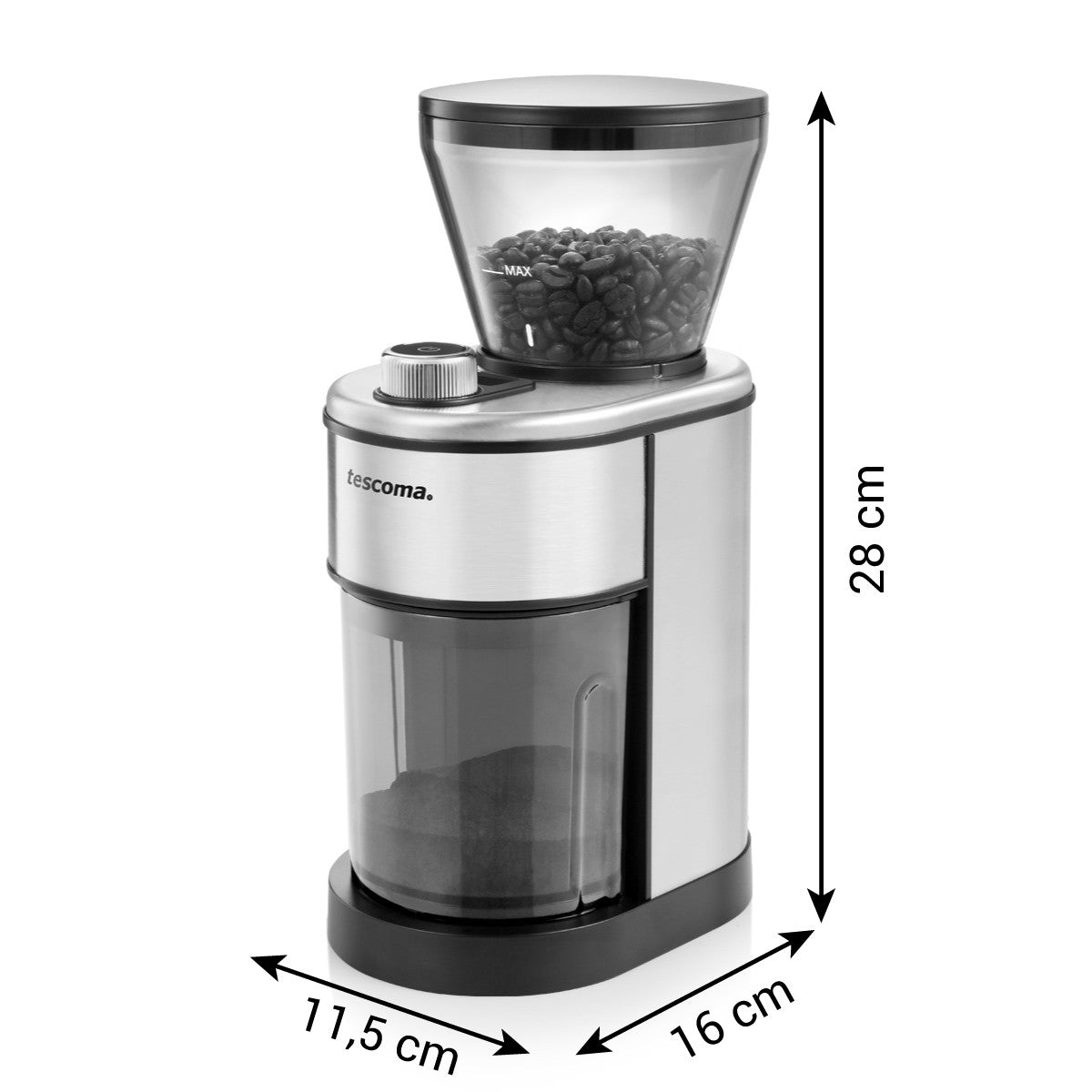 Elektrische Kaffeemühle PRESIDENT von Tescoma – Kaffeemühle mit Mahlgradeinstellung