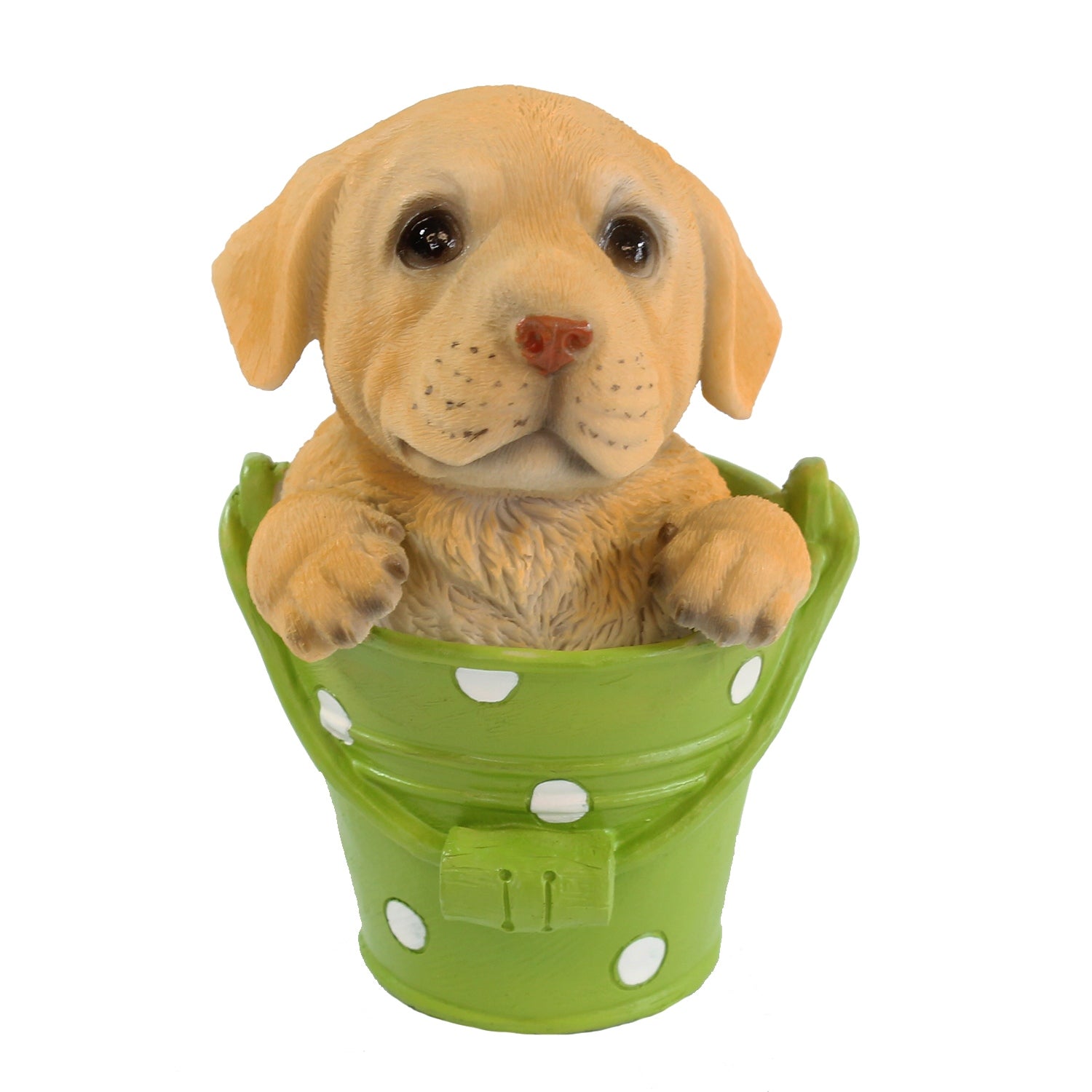 Hundefigur Hund Gartenfigur Labrador Figur im Blumentopf lustige Gartenfiguren