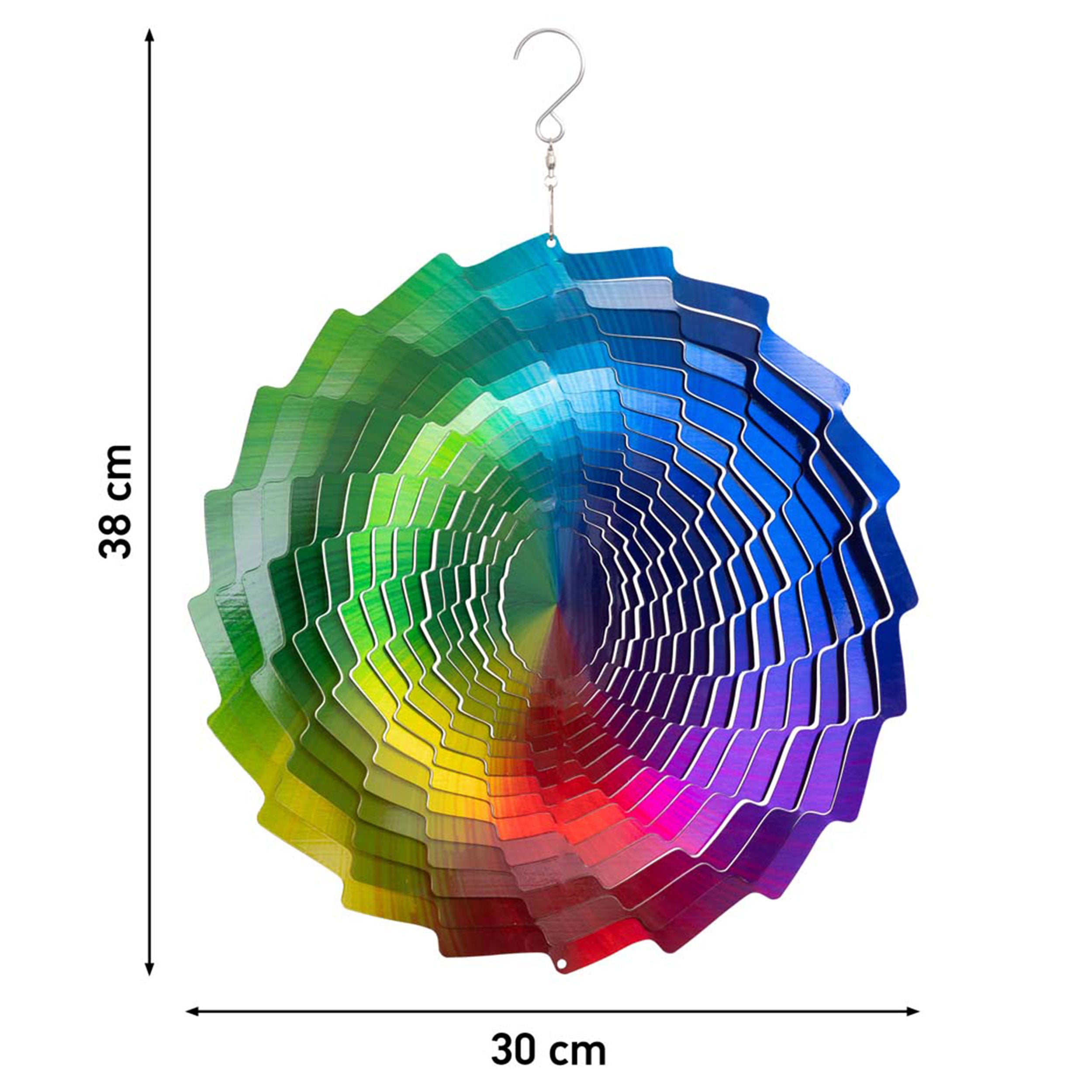 Kinetic Art 3D Rainbow Fountain Metall Windspiel hängend außergewöhnliche Windspiele Edelstahl