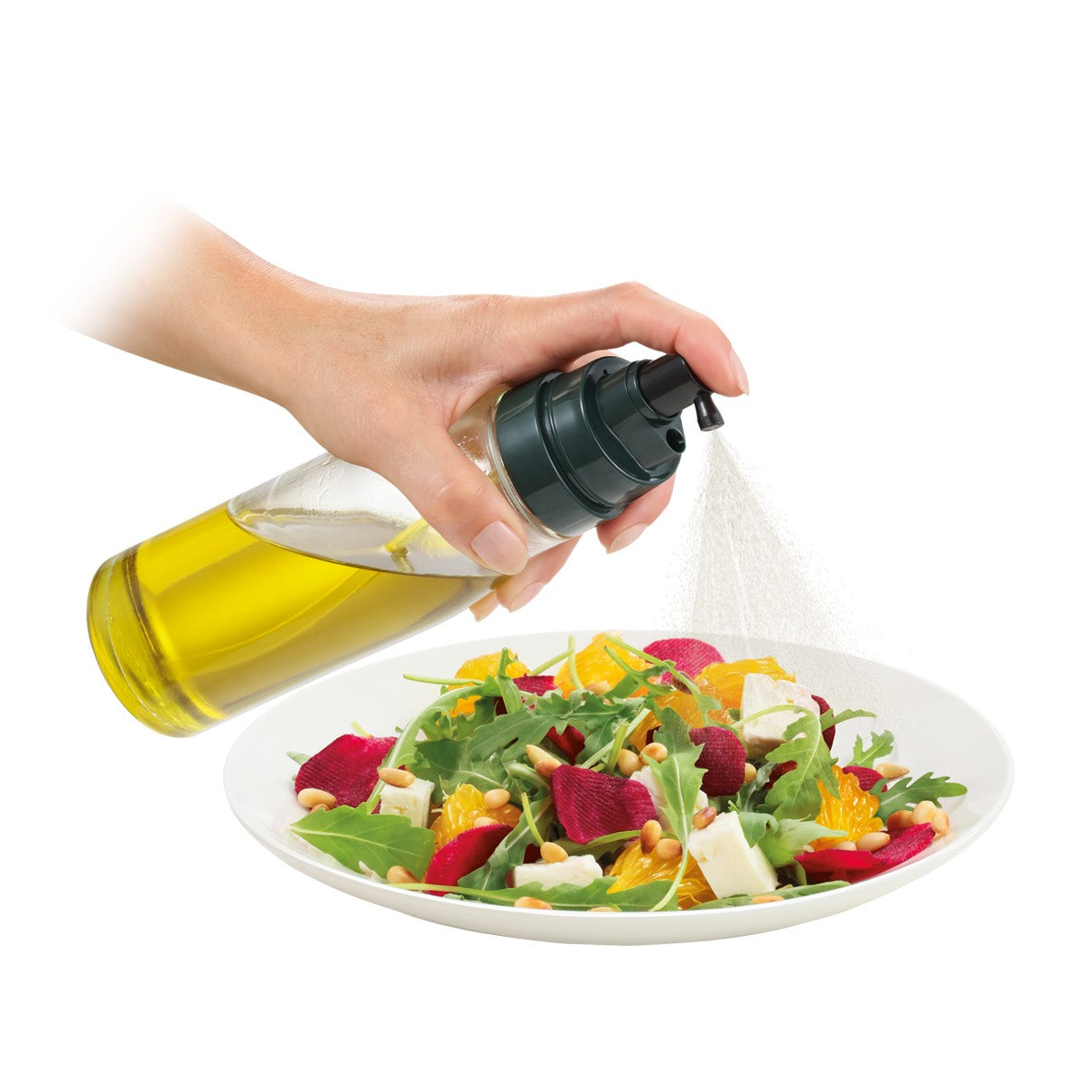 Öl-/Essigsprüher mit Ausgießer GrandCHEF 250 ml von Tescoma – Dosierer für Öl und Essig