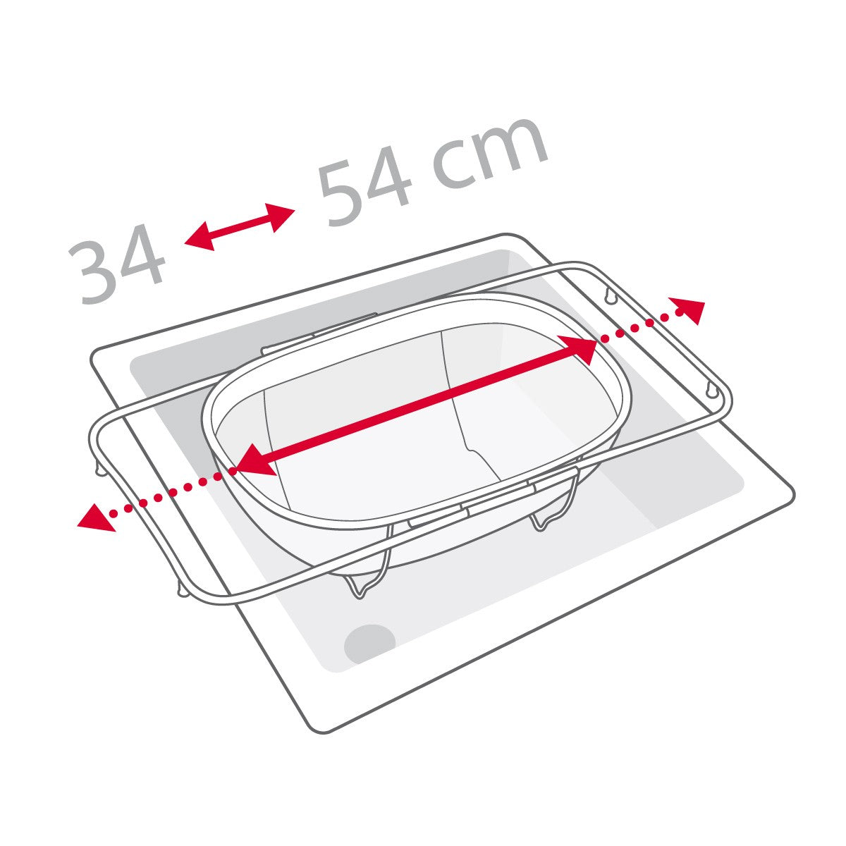 Verstellbarer Korb zum Abtropfen GrandCHEF 34x24 cm von Tescoma – Küchenkorb