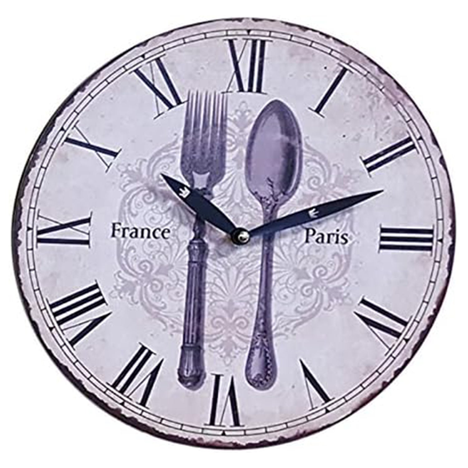 Mediterrane Wanduhr 29x29 cm - Küchenuhr, 10 Designs, Stilvolle Dekoration für Zuhause & Büro