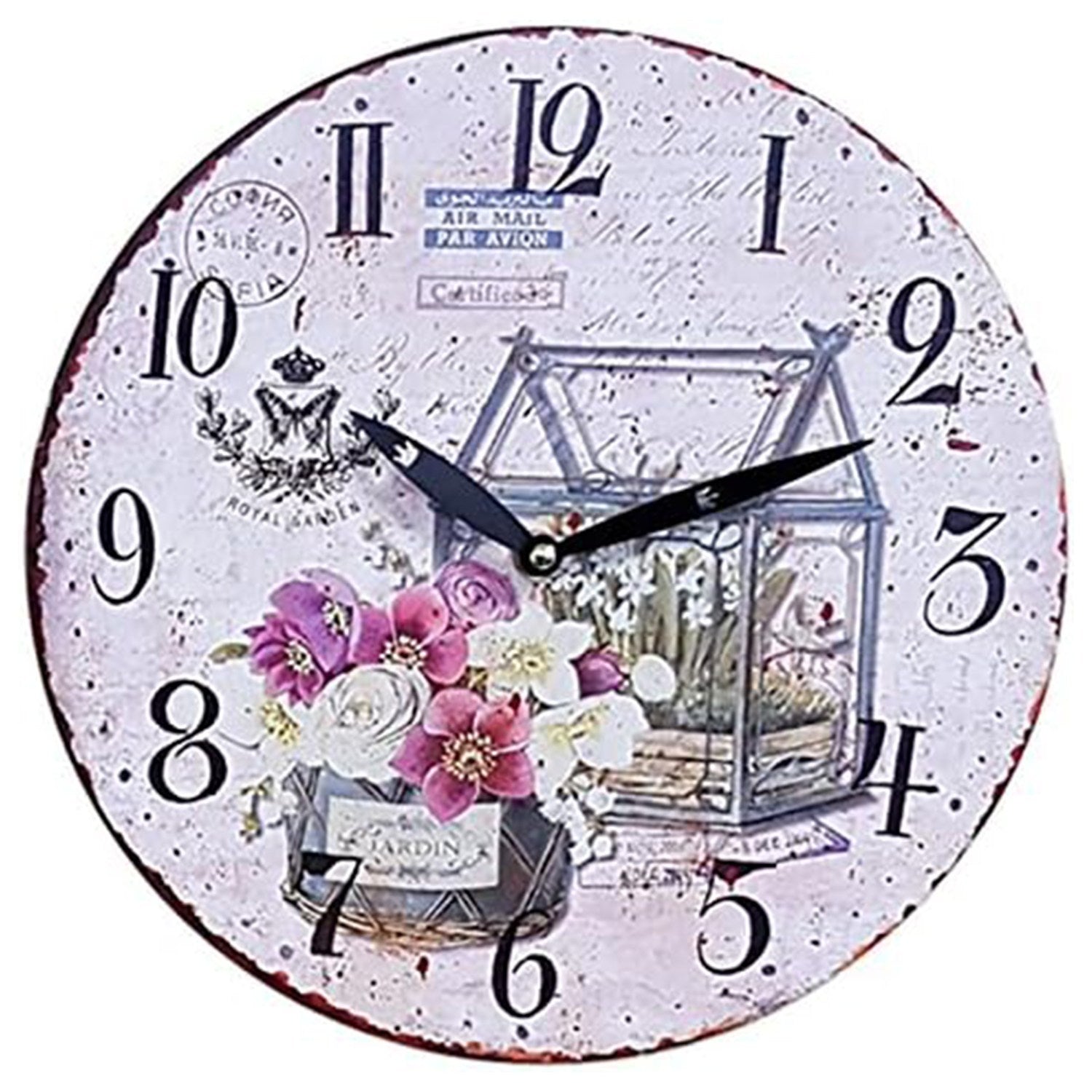 Mediterrane Wanduhr 29x29 cm - Küchenuhr, 10 Designs, Stilvolle Dekoration für Zuhause & Büro