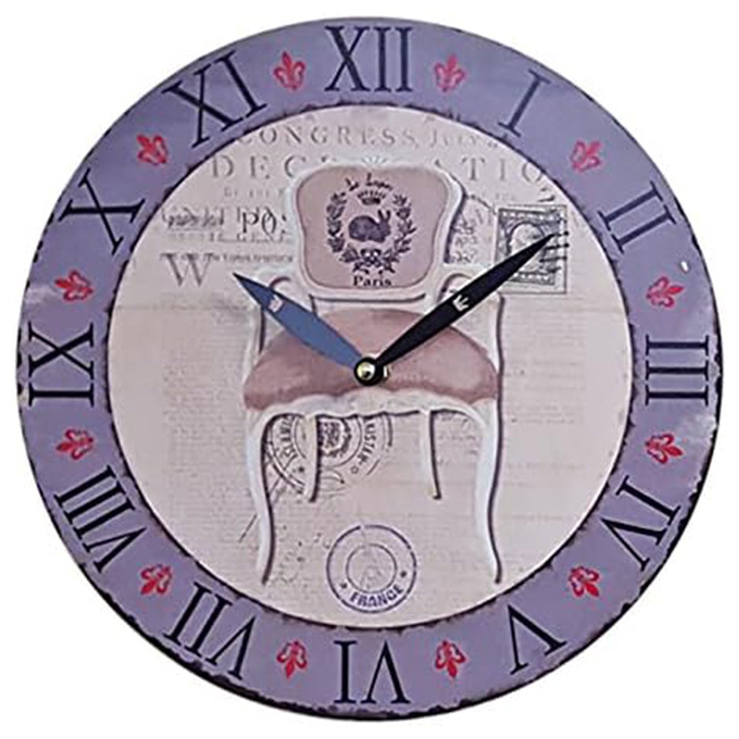 Mediterrane Wanduhr 29x29 cm - Küchenuhr, 10 Designs, Stilvolle Dekoration für Zuhause & Büro