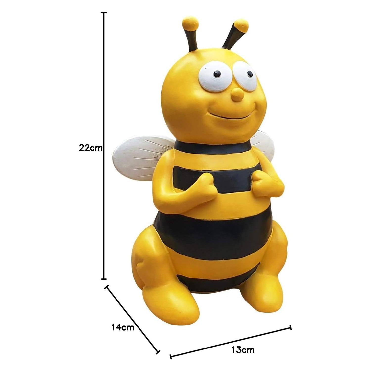 Bienen Dekofigur Tierfigur Bienenfigur 22cm sitzend Gartenfigur