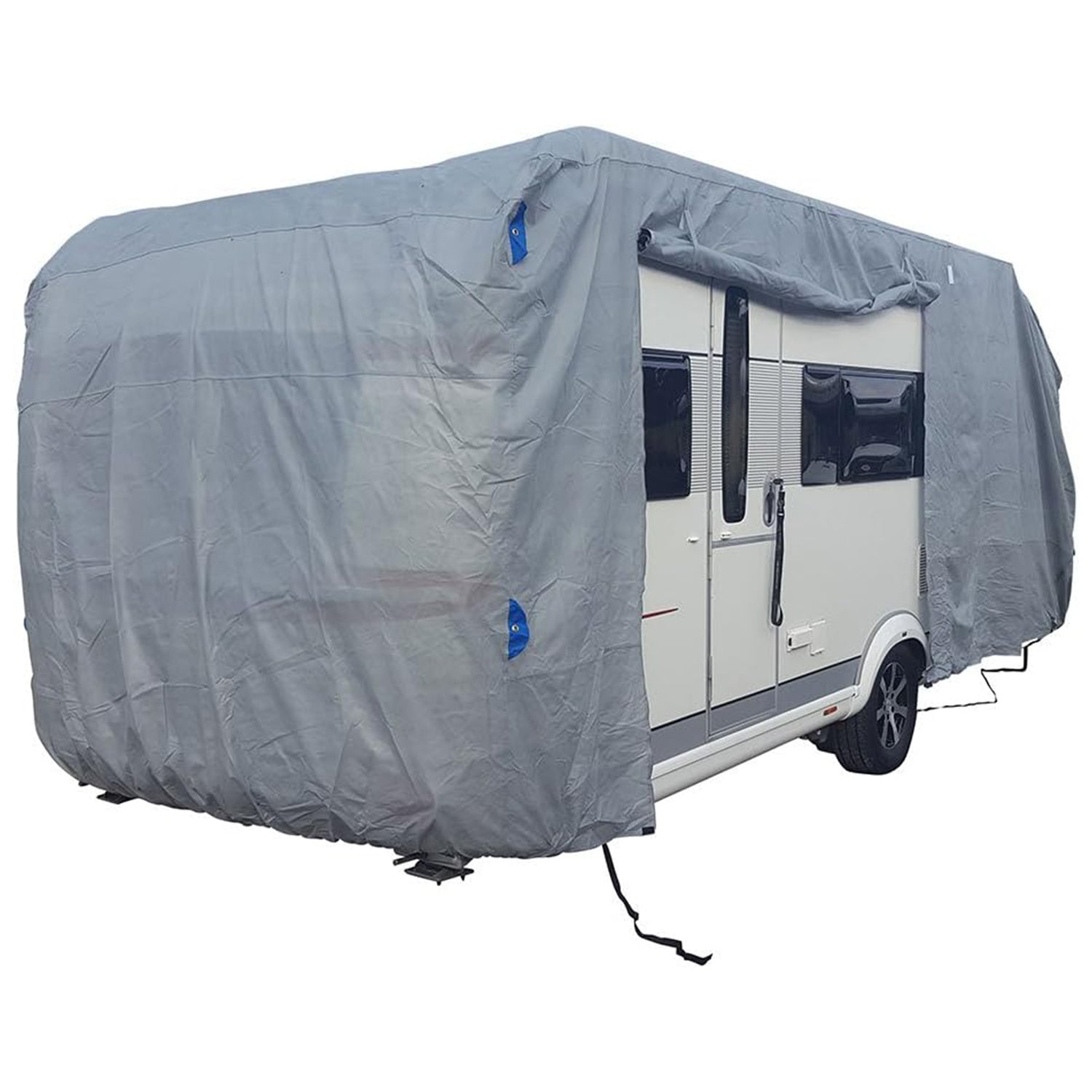 Wohnwagen Schutzhülle M - Atmungsaktiv & UV-stabil 550x250x220 cm | Premium Wohnwagenschutzhülle | Perfekter Schutz für Ihren Wohnwagen