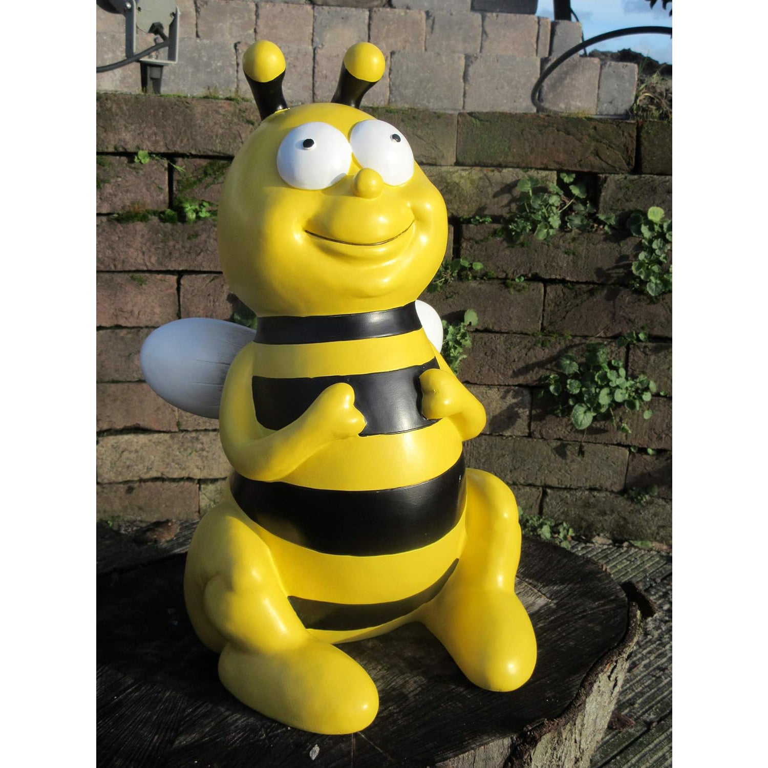 Biene Bienenfigur Tierfigur sitzend 45cm Gartenfigur Dekofigur