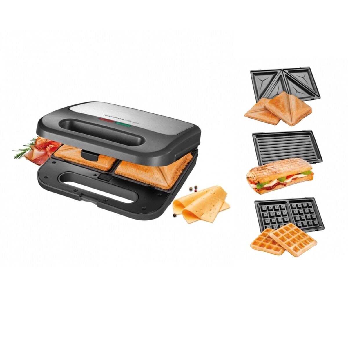 Tescoma 909116 President Sandwichmaker 3 in 1 Sandwichtoaster Waffelautomat Paninimaker