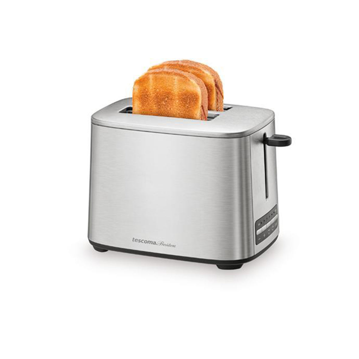 Tescoma 909110 President Edelstahl Toaster 2 Scheiben Toastautomat Krümelschublade 6 Bräunugsstufen