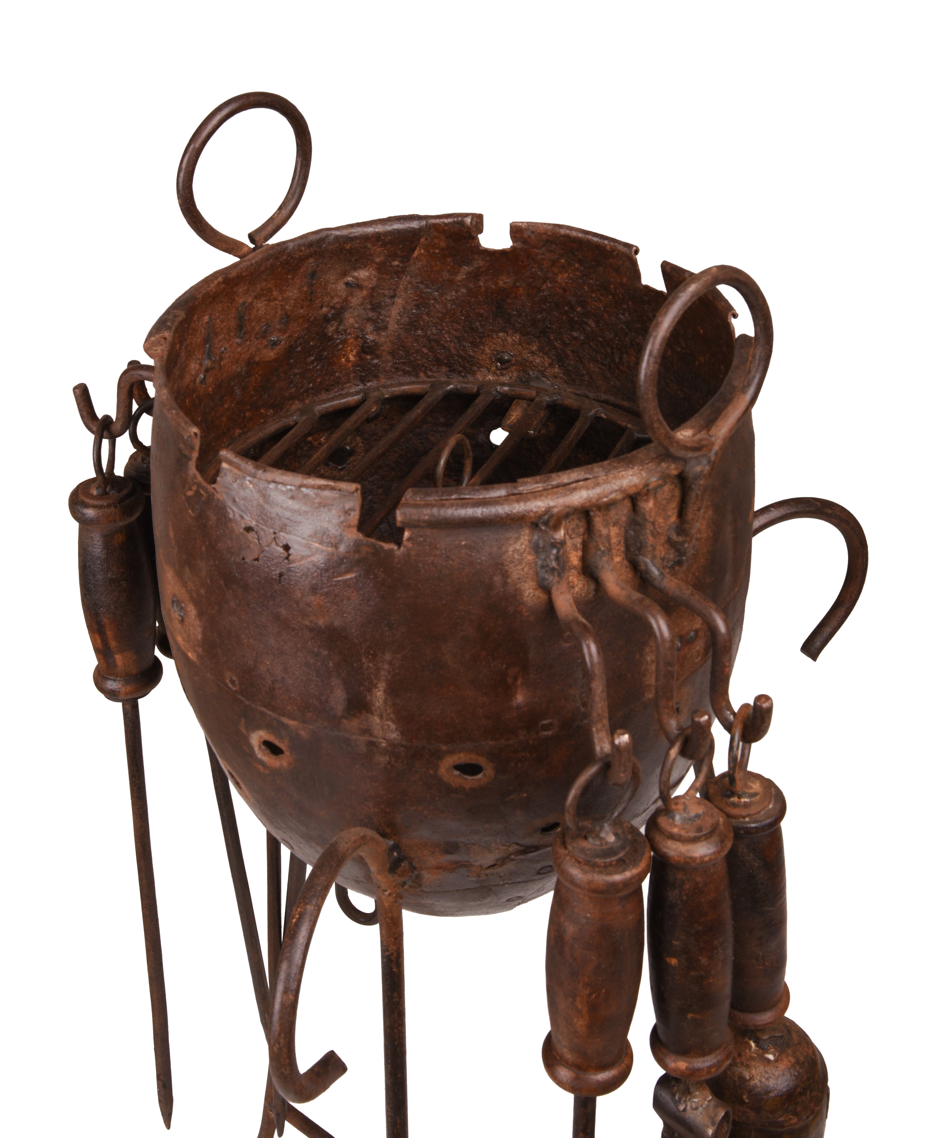 Deko Grill Pflanzschale ANTIK Gartendekoration Eisen Rostoptik von Garden Pleasure