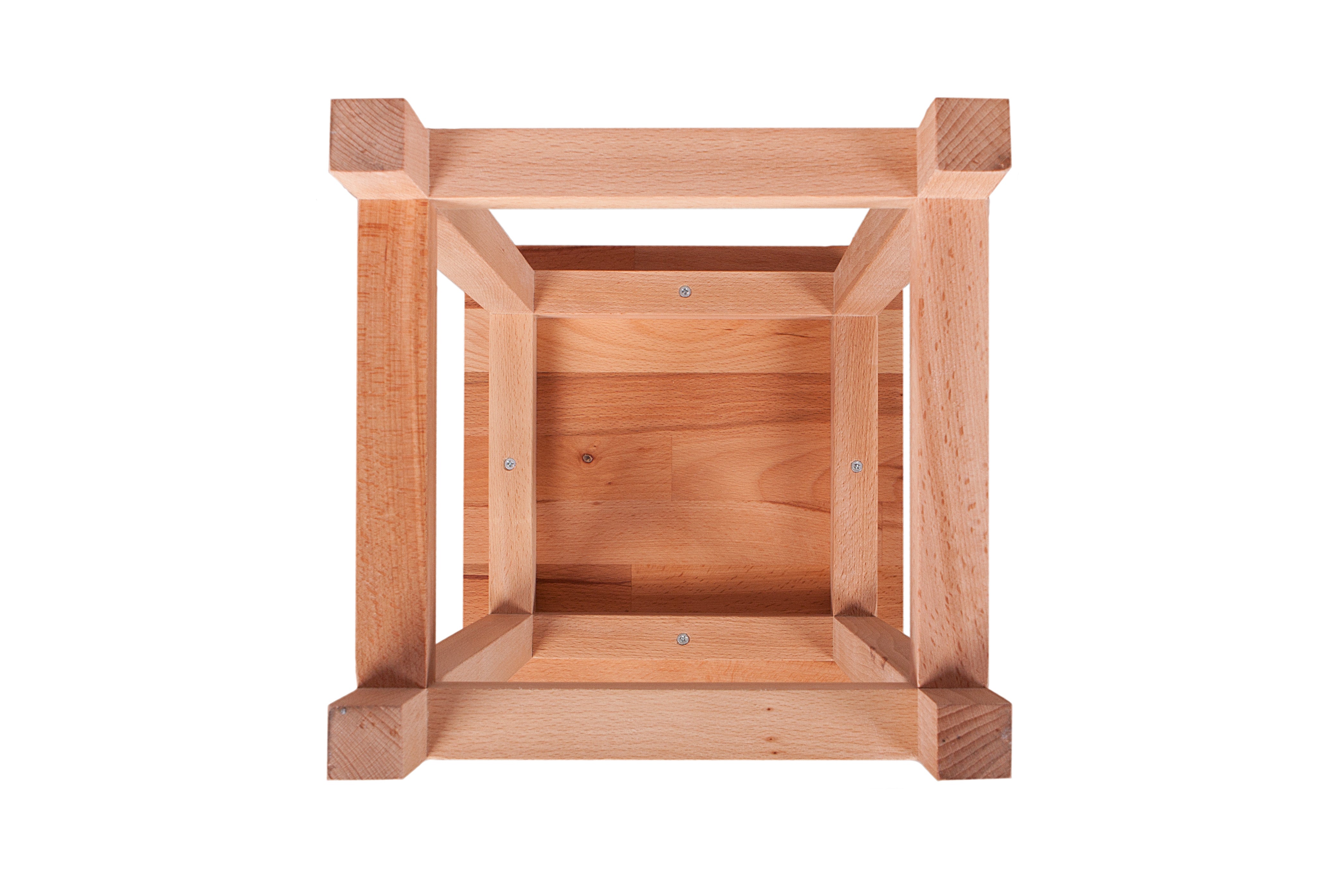 Blumenständer massiver Pflanzenhocker MARCO 4 Holzsäule aus Kernbuche von Interia Home & Living
