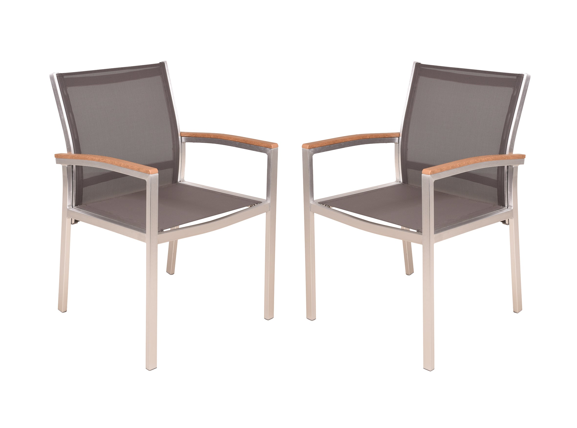 Stuhl Gartenstuhl LIVORNO Armlehnstuhl Aluminium 2er-Set von Garden Pleasure