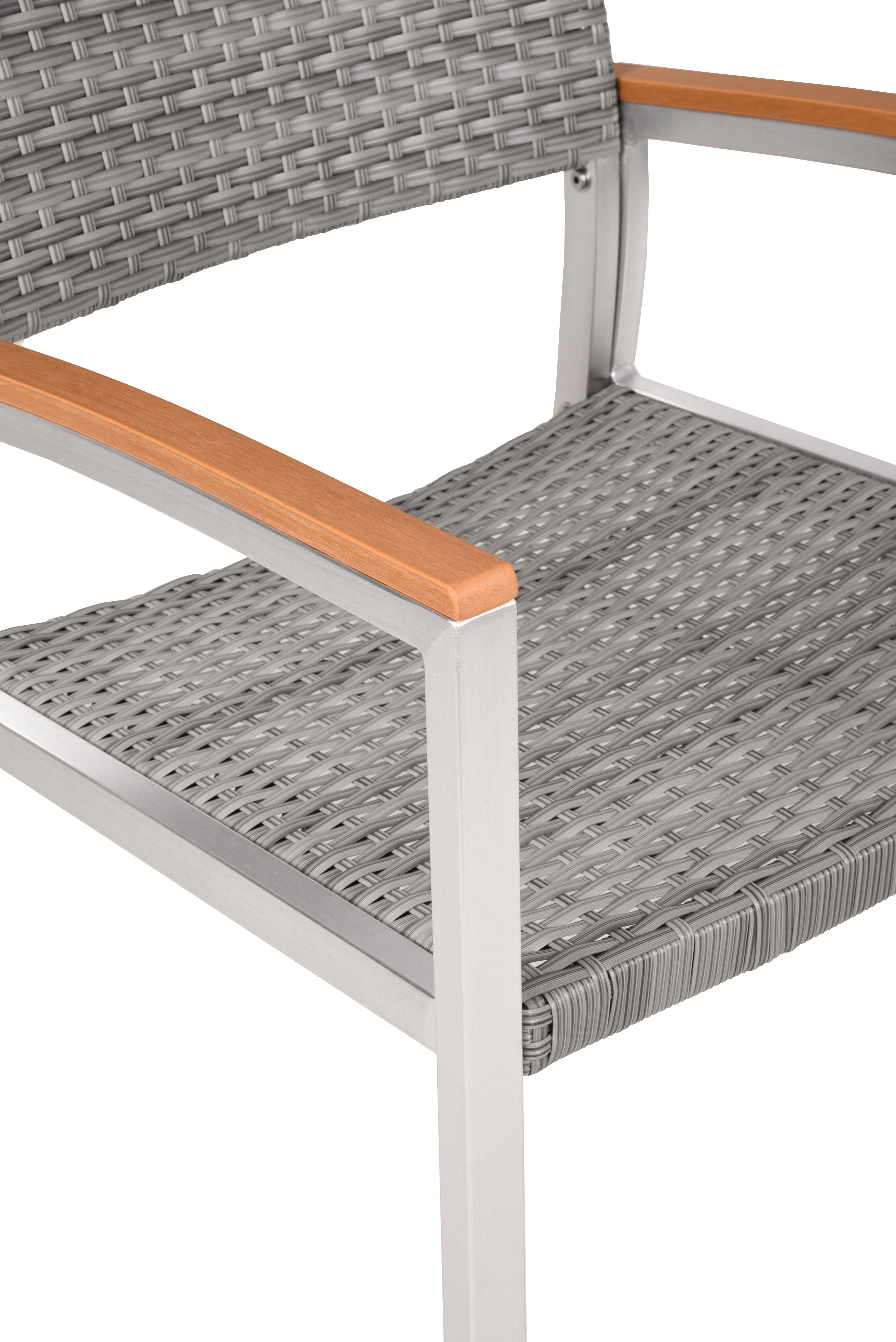 Stuhl Gartenstuhl LIVORNO Geflechtstuhl Aluminium 2er-Set von Garden Pleasure