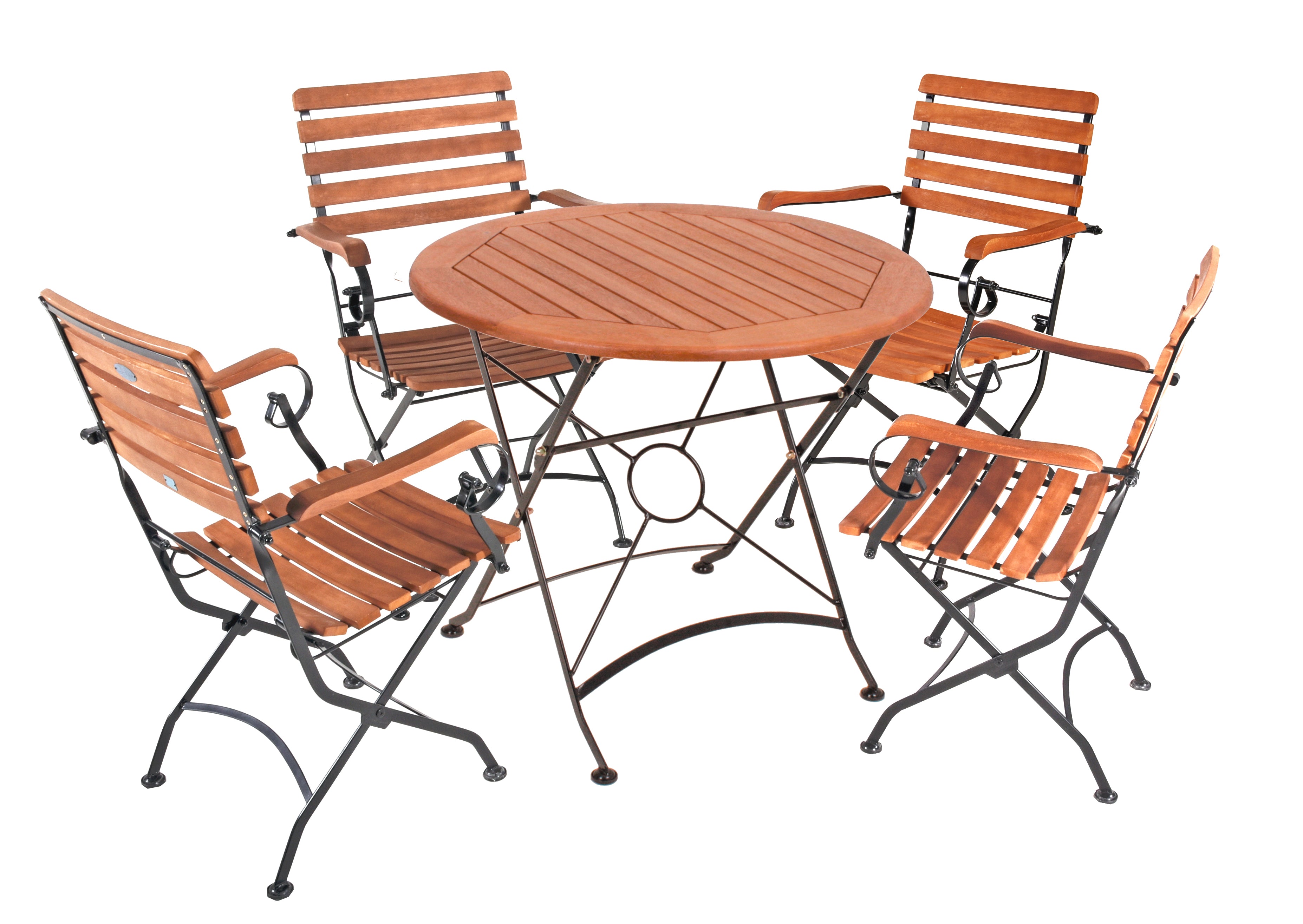 Tischgruppe Gartenset WIEN 5-teilig Essgruppe mit Armlehnen von Garden Pleasure