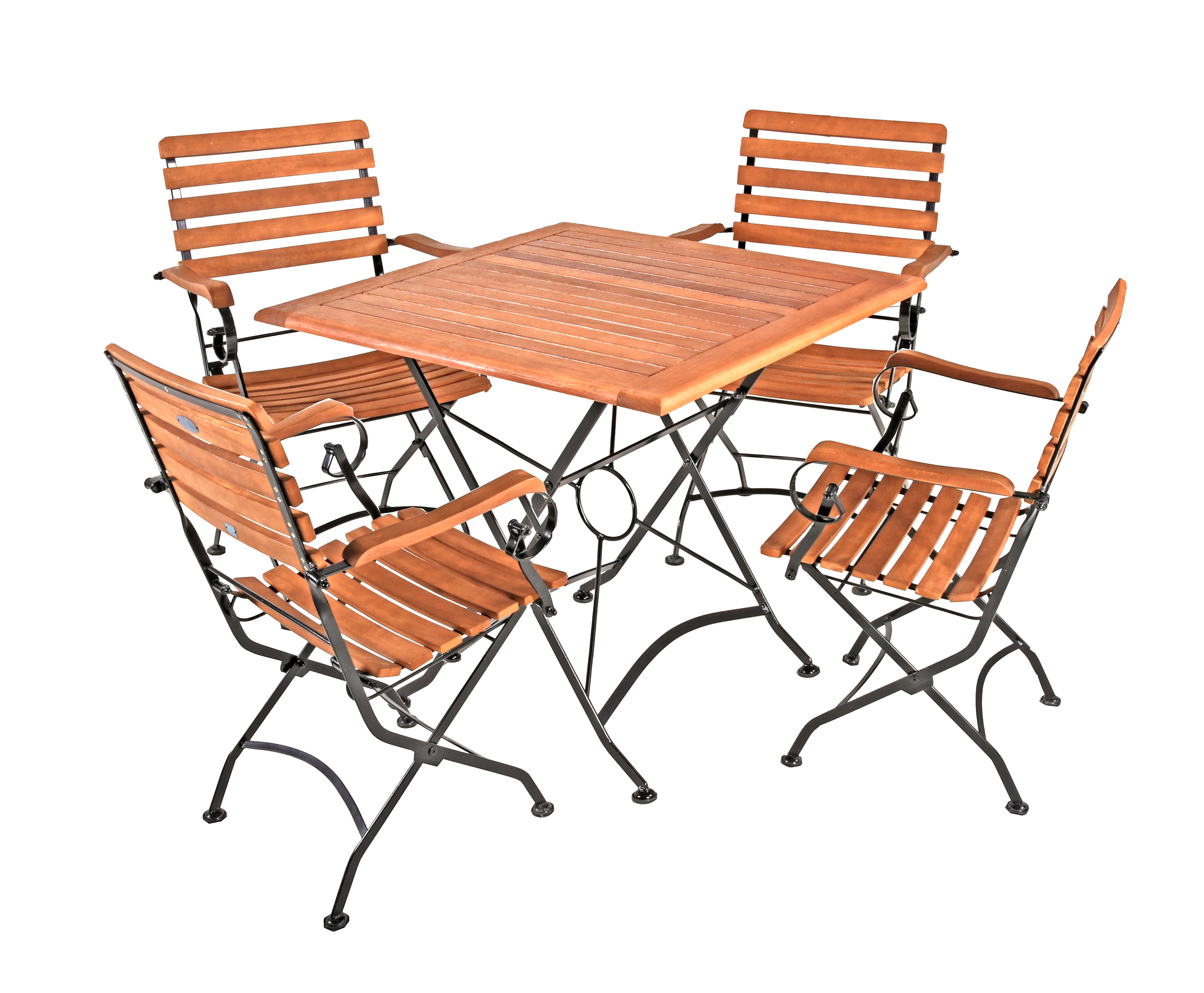 Sitzgruppe Gartenset WIEN 5-teilig mit Armlehnstühlen klappbar von Garden Pleasure