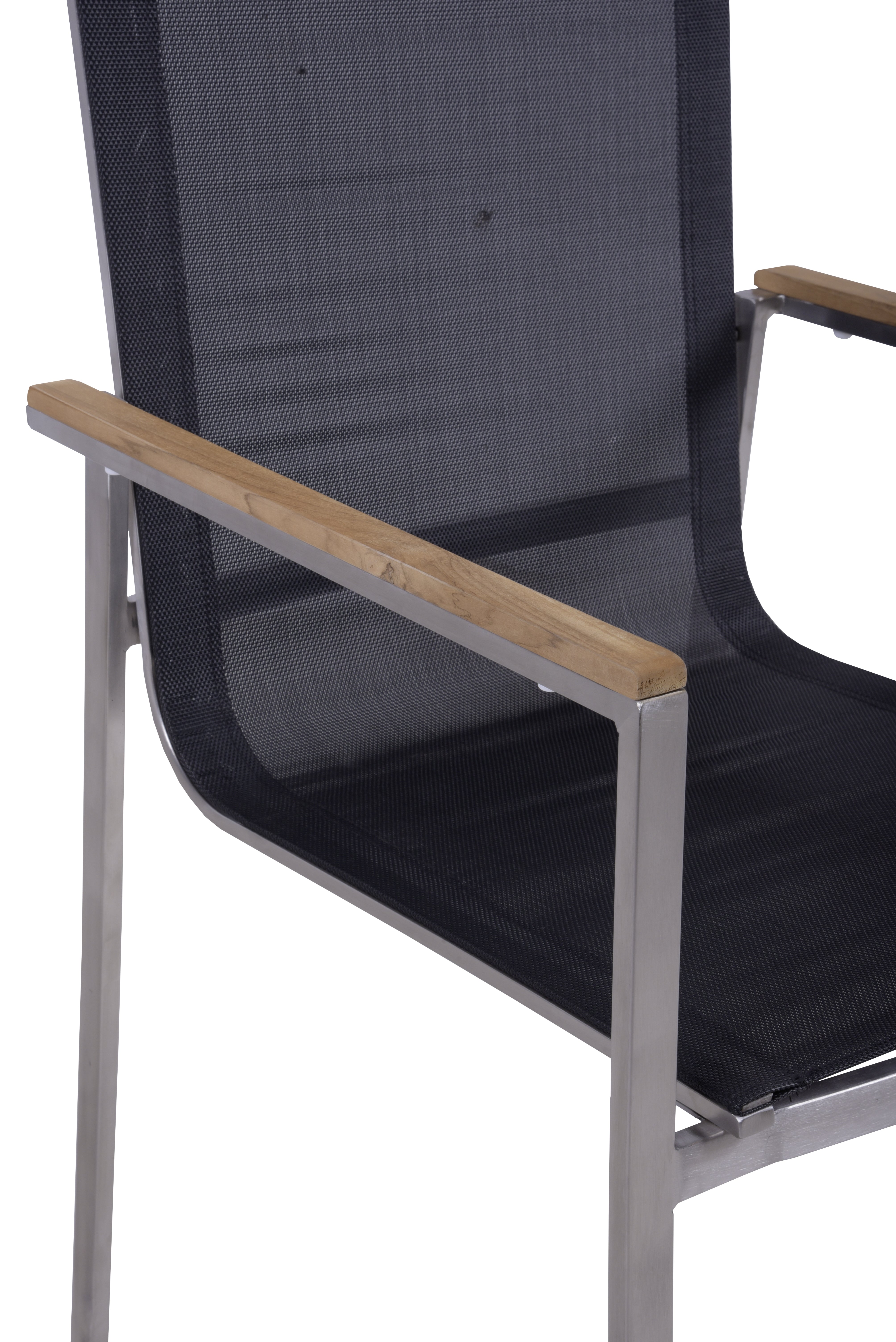 Gartenstuhl Stapelstuhl DENVER 2er Set Edelstahl Textilene von Garden Pleasure