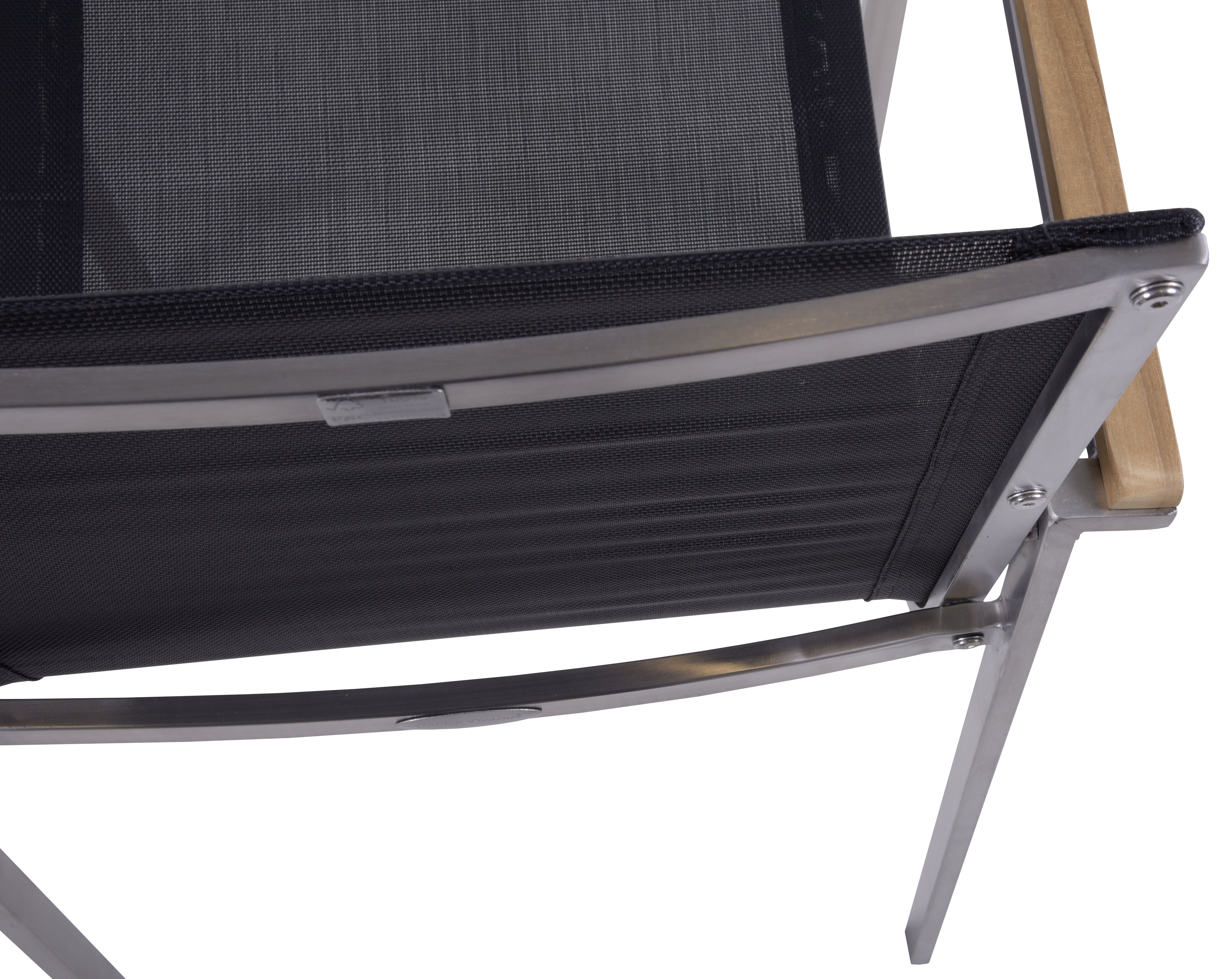 Gartenstuhl Stapelstuhl DENVER 2er Set Edelstahl Textilene von Garden Pleasure