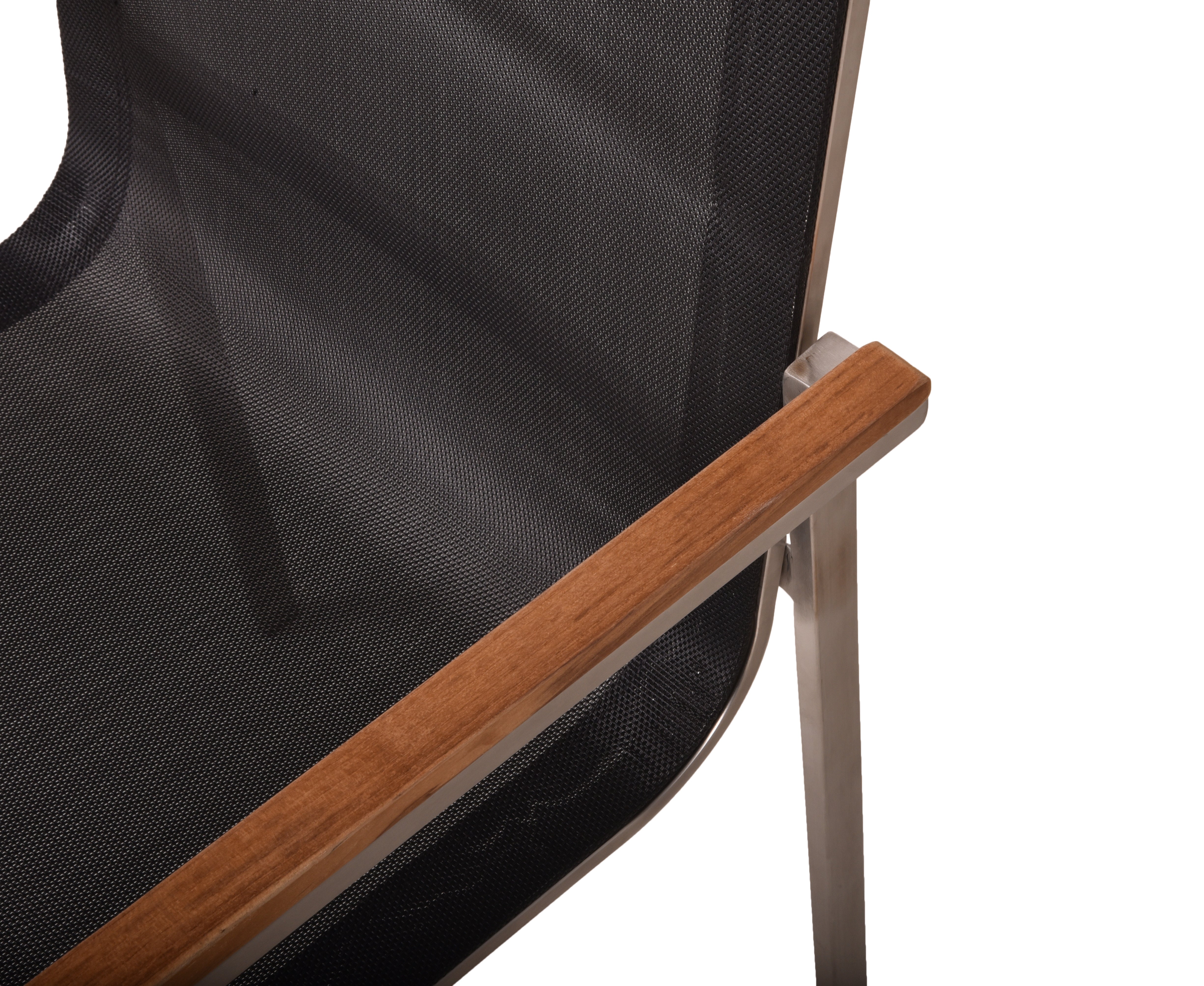 Gartenstuhl Stapelstuhl DENVER 2er Set Edelstahl Textilene von Garden Pleasure