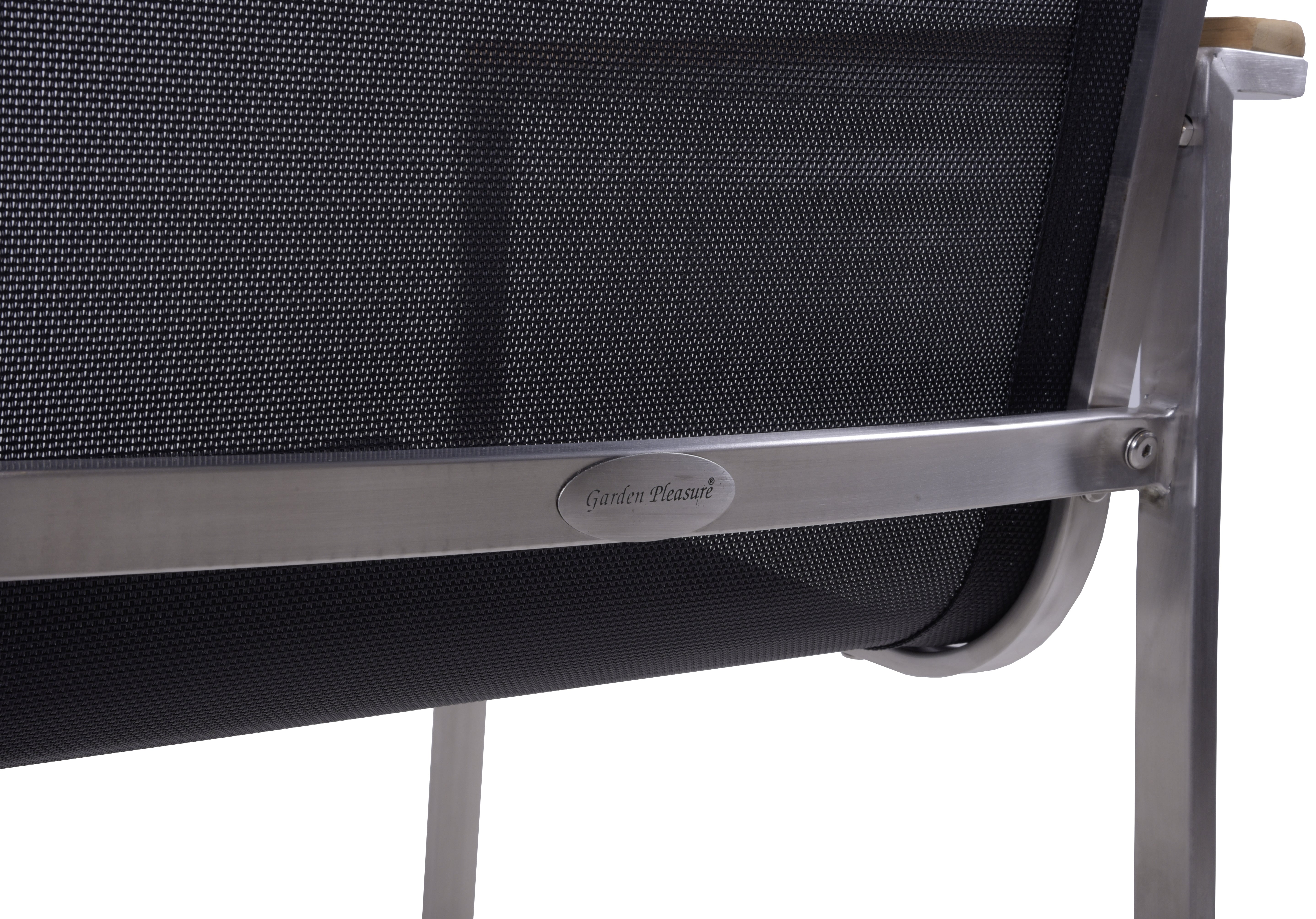 Gartenstuhl Stapelstuhl DENVER 2er Set Edelstahl Textilene von Garden Pleasure