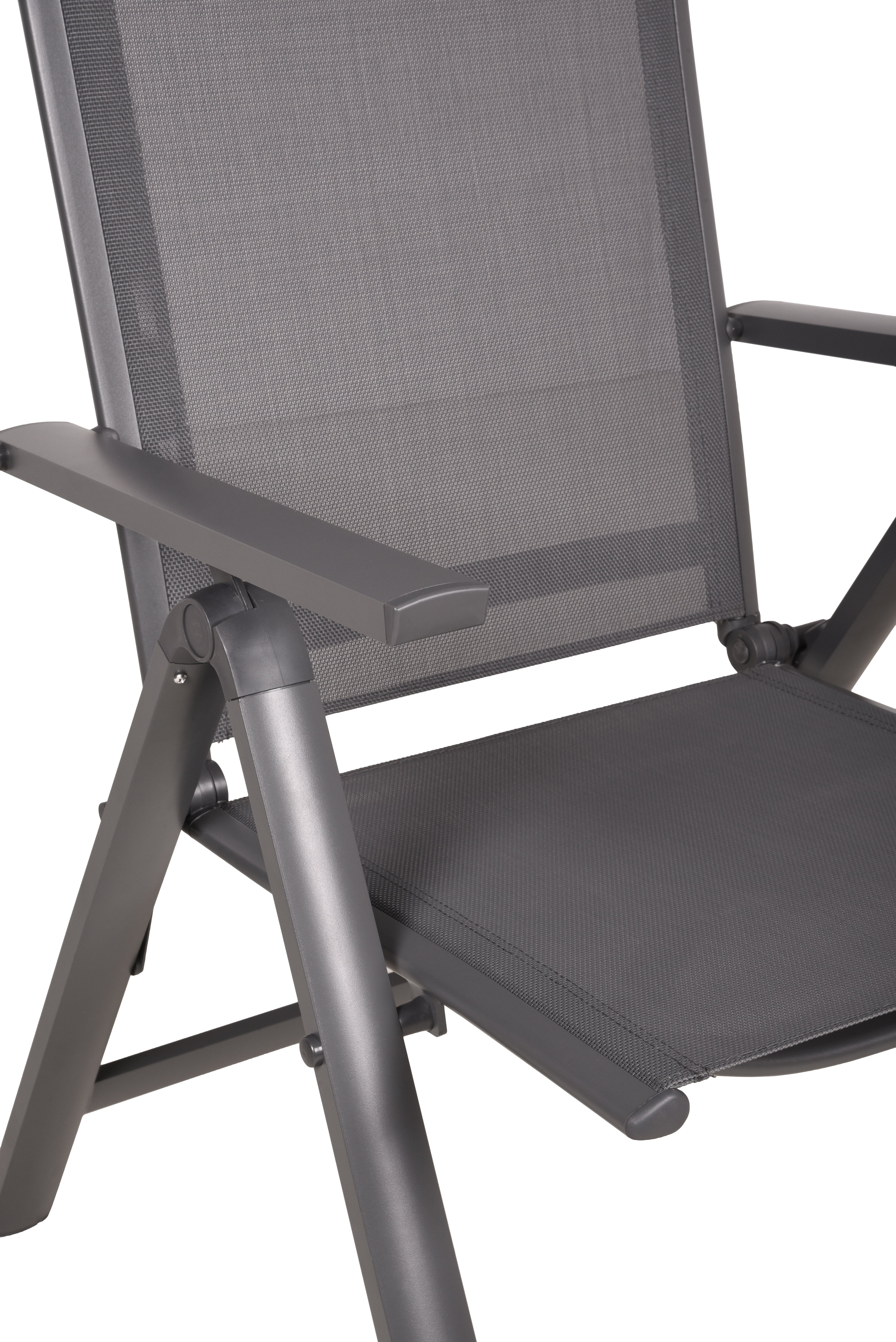 Hochlehner Gartenstuhl LENOLA Klappstuhl Aluminium Anthrazit 2er-Set von Garden Pleasure