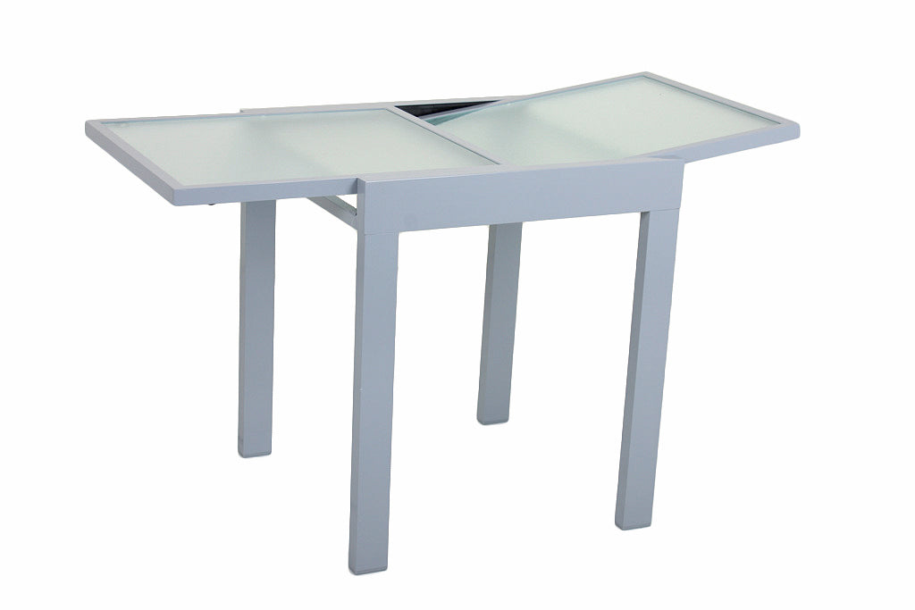 Ausziehtisch Gartentisch LOLA Esstisch Aluminium Glasplatte kompakt von Garden Pleasure