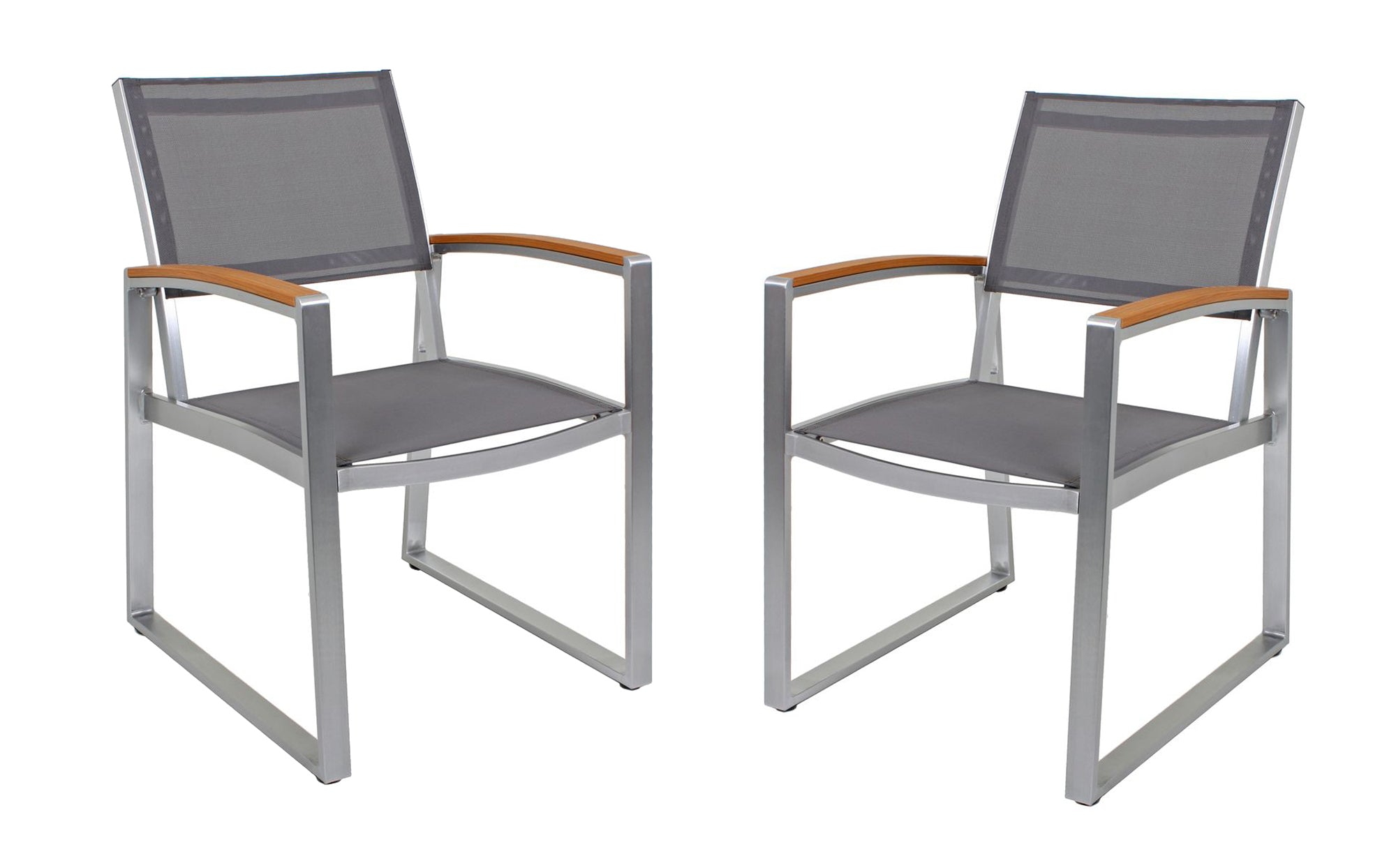 Gartenstuhl Stuhl AVA 2er Set Armlehnstuhl modern pflegeleicht von Garden Pleasure