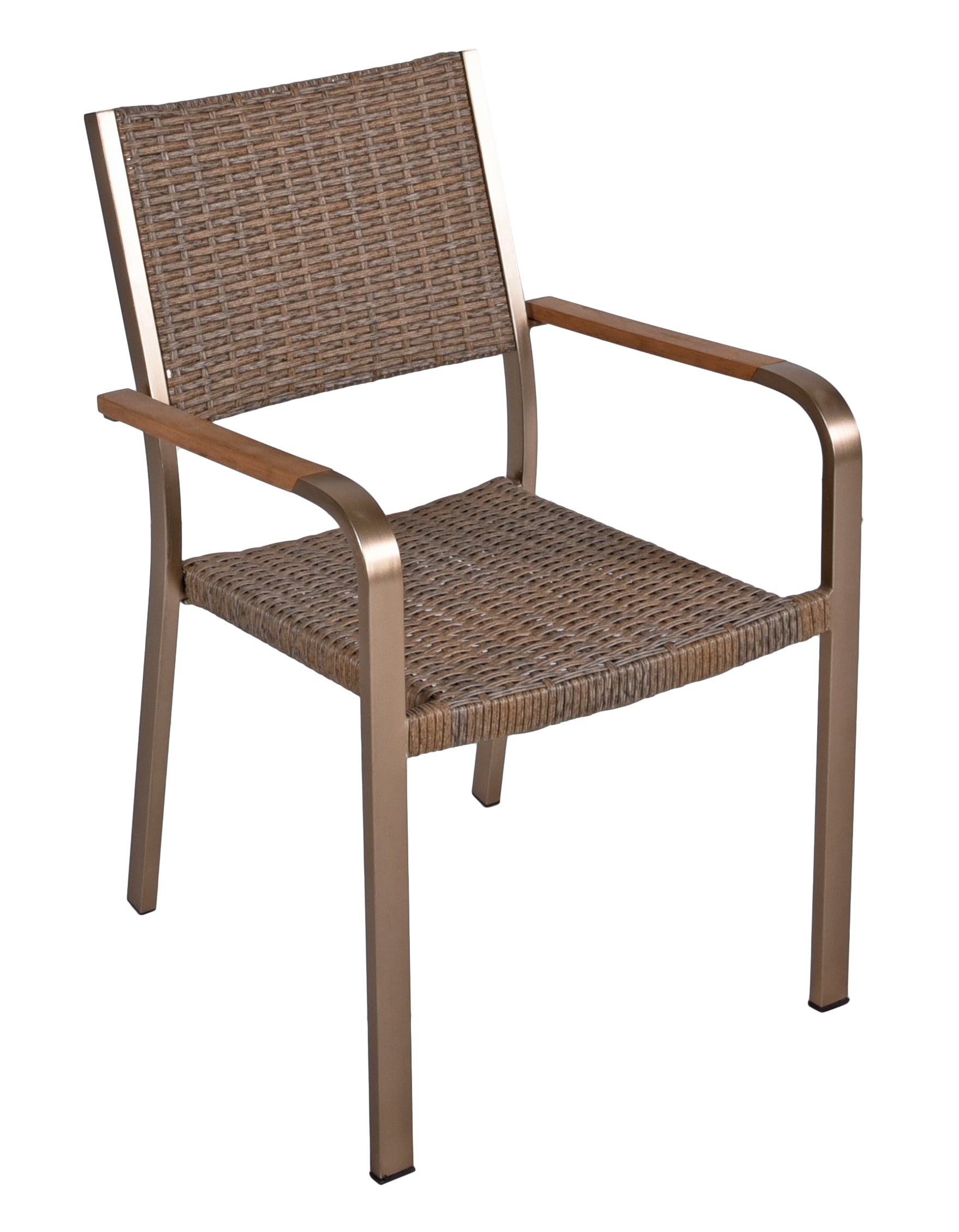 Gartenstuhl Stapelstuhl FLORENCE 2er Set Aluminium Polyrattan von Garden Pleasure