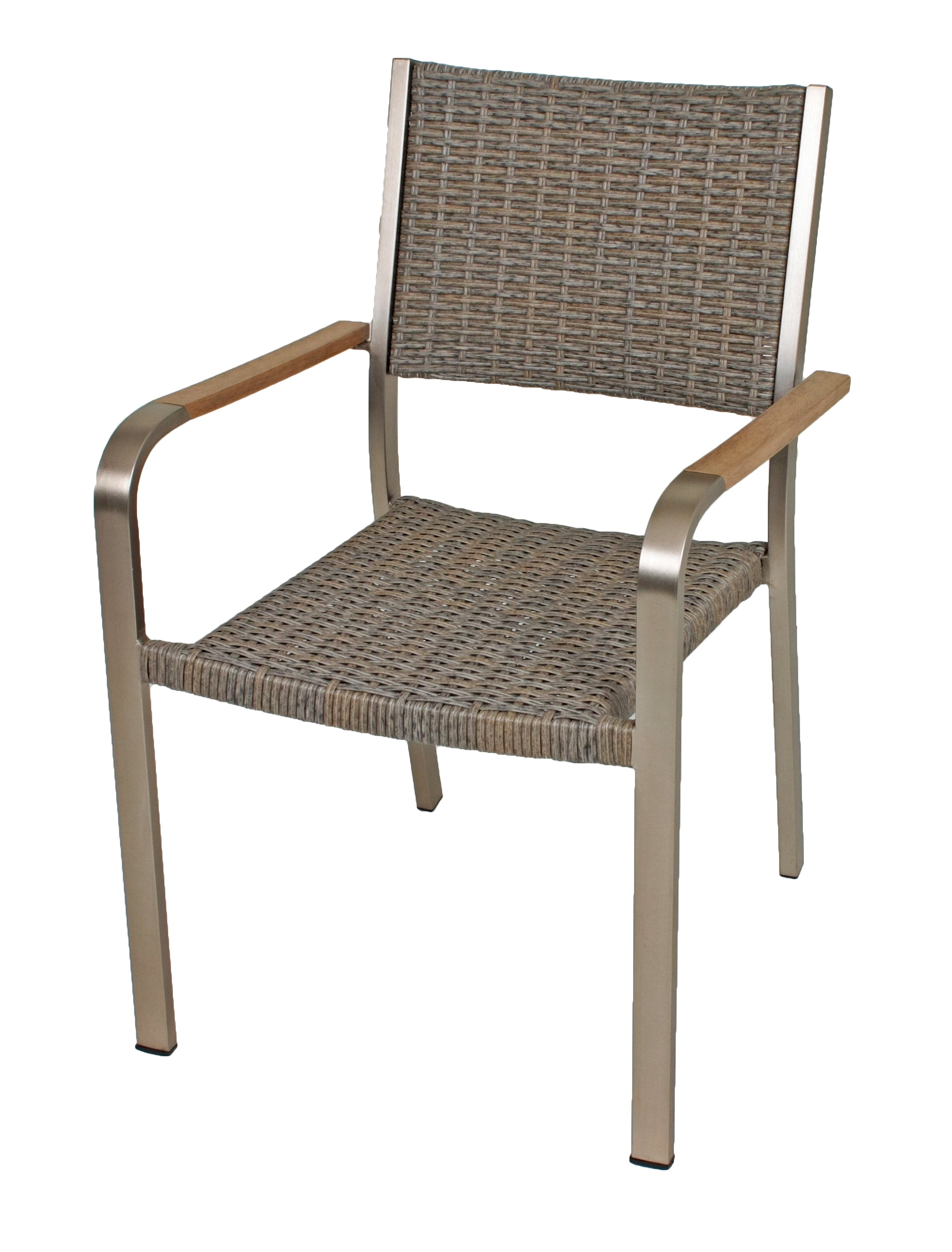 Gartenstuhl Stapelstuhl FLORENCE 2er Set Aluminium Polyrattan von Garden Pleasure