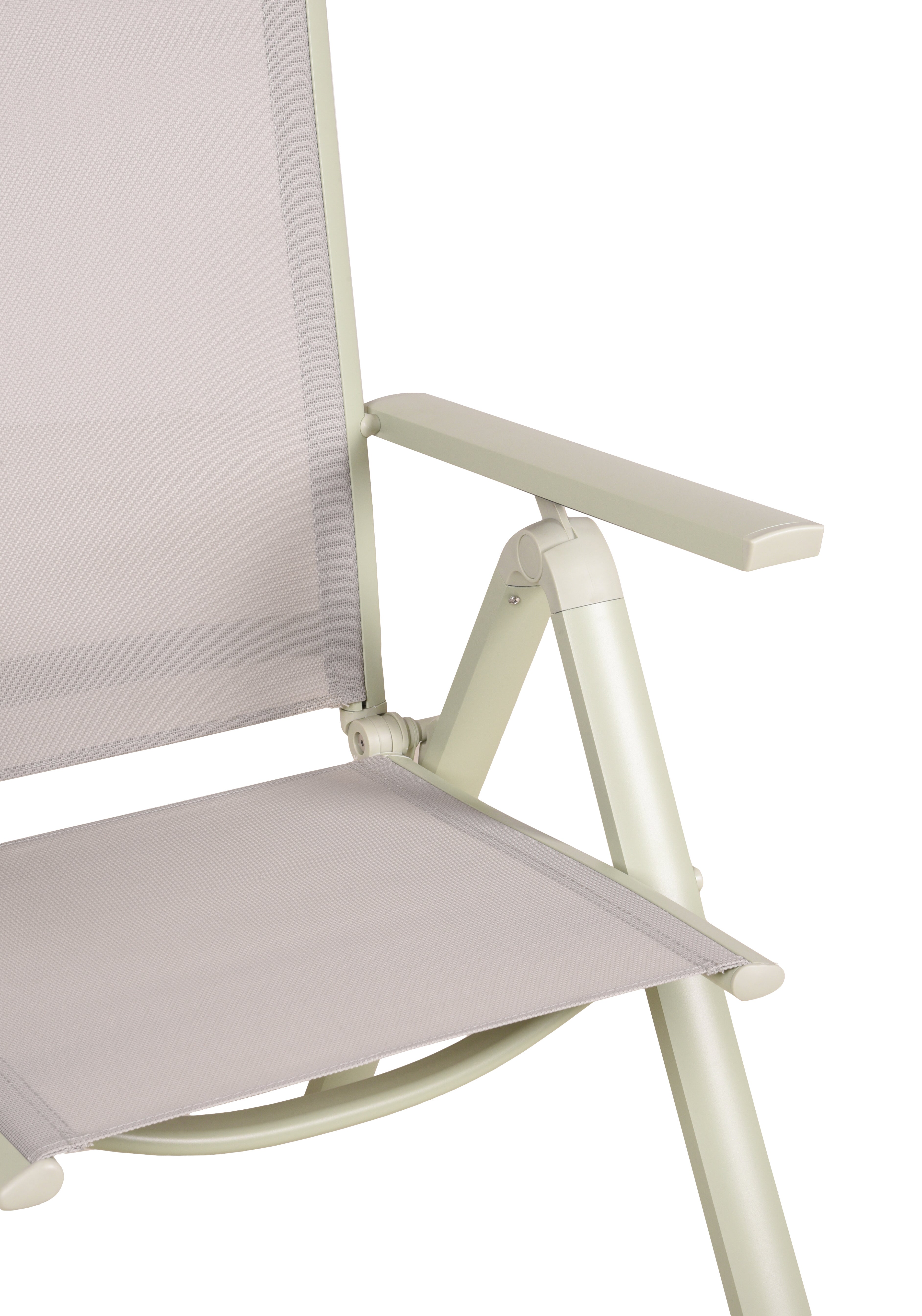 Hochlehner Gartenstuhl LENOLA Klappstuhl Aluminium Hellgrau 2er-Set von Garden Pleasure