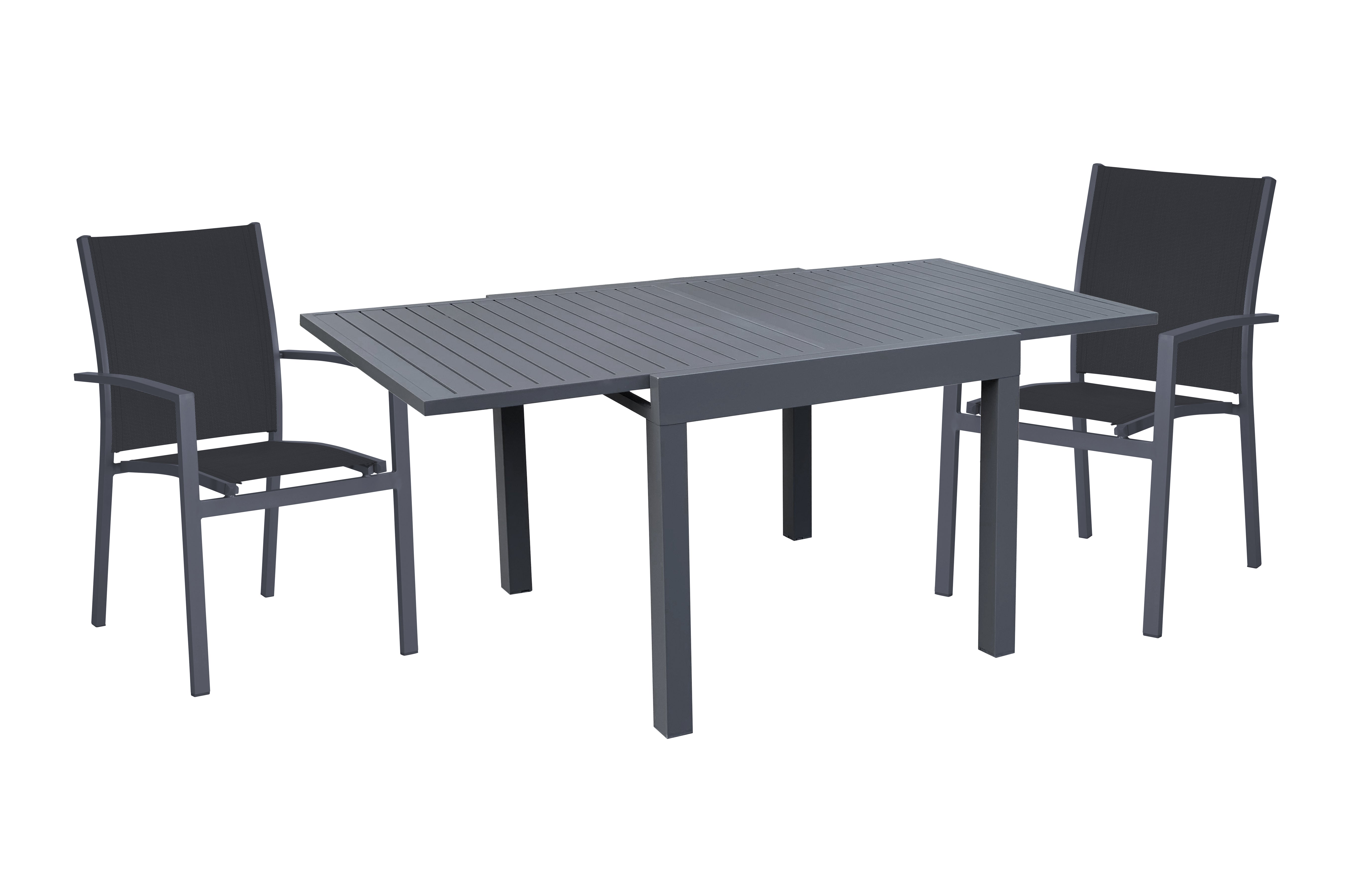 Sitzgruppe Gartenset ELENA 3-teilig Ausziehtisch 2 Stühle modern von Garden Pleasure