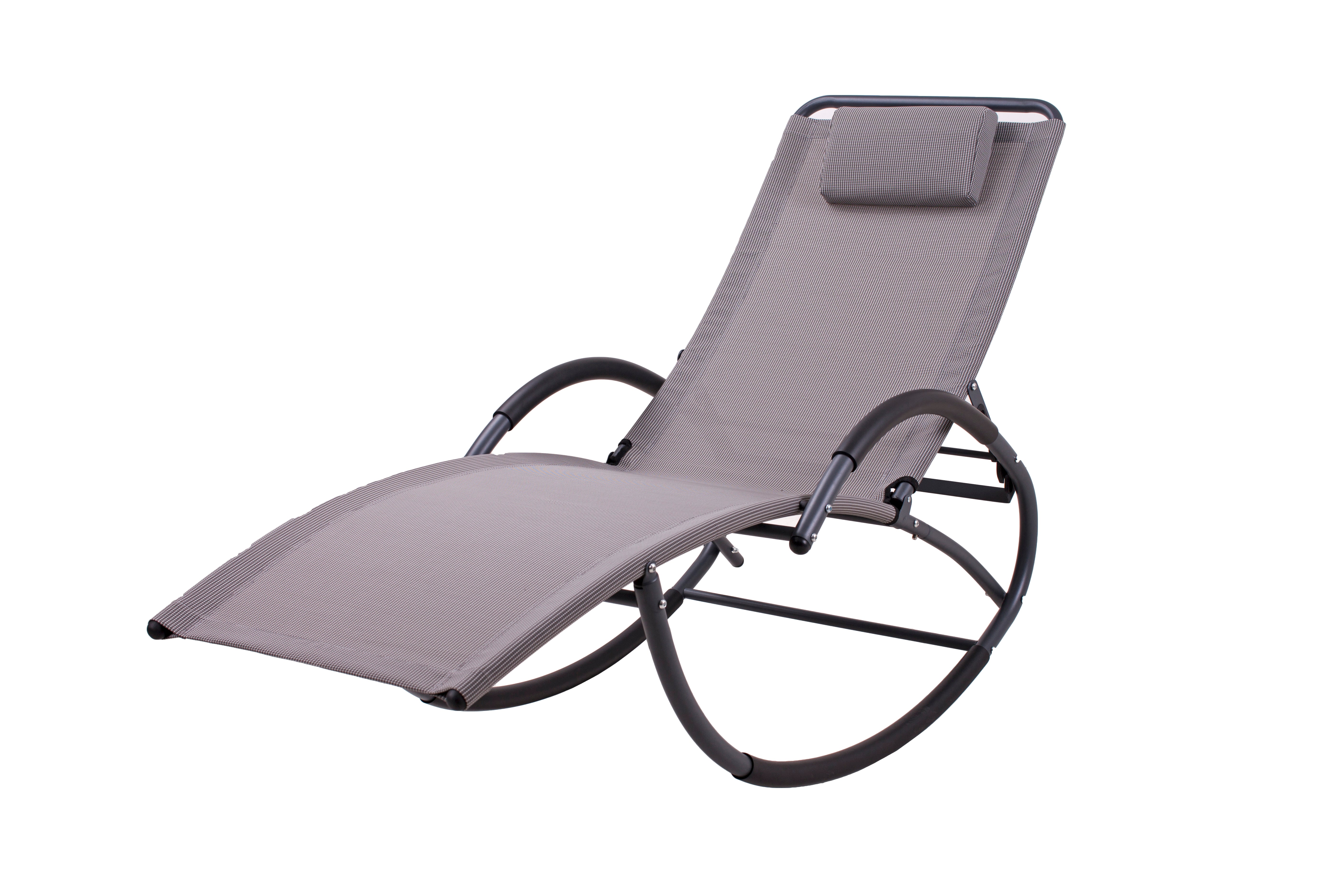 Gartenliege Schaukelliege SIROS Kippliege mit Nackenkissen modern von Garden Pleasure