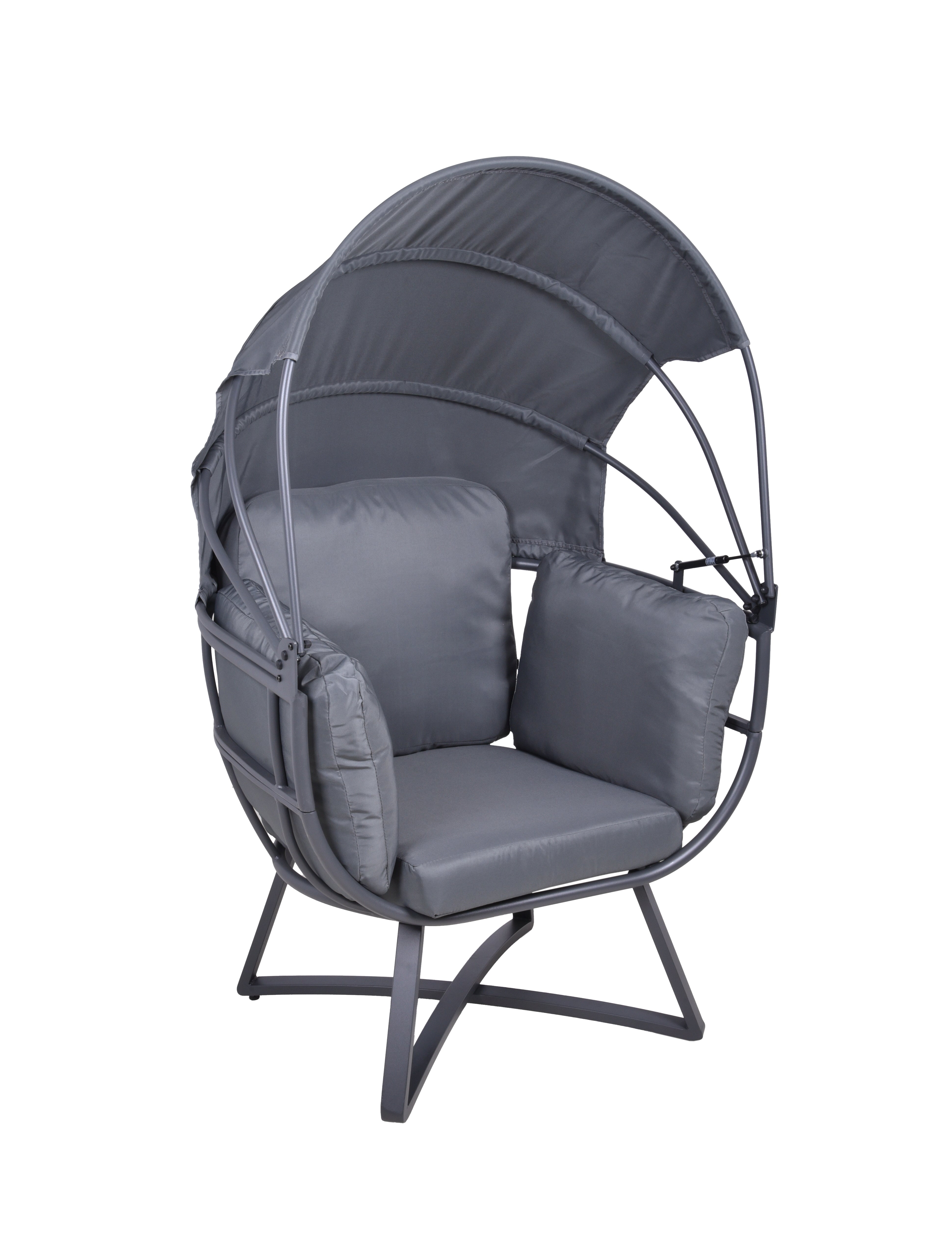 Gartensessel Loungesessel DELOS Hängesessel mit Dach Korb-Sessel von Garden Pleasure