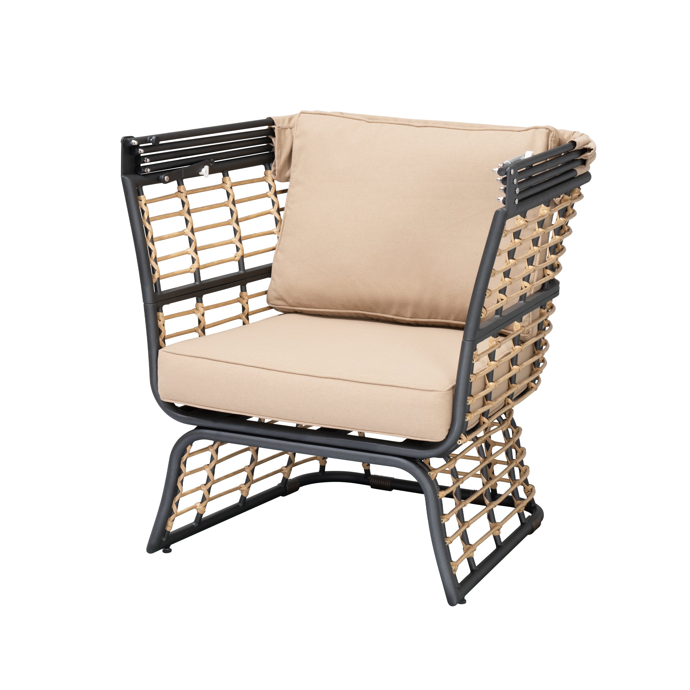 Gartensessel Loungesessel PAROS Hängesessel mit Dach Polstersessel von Garden Pleasure