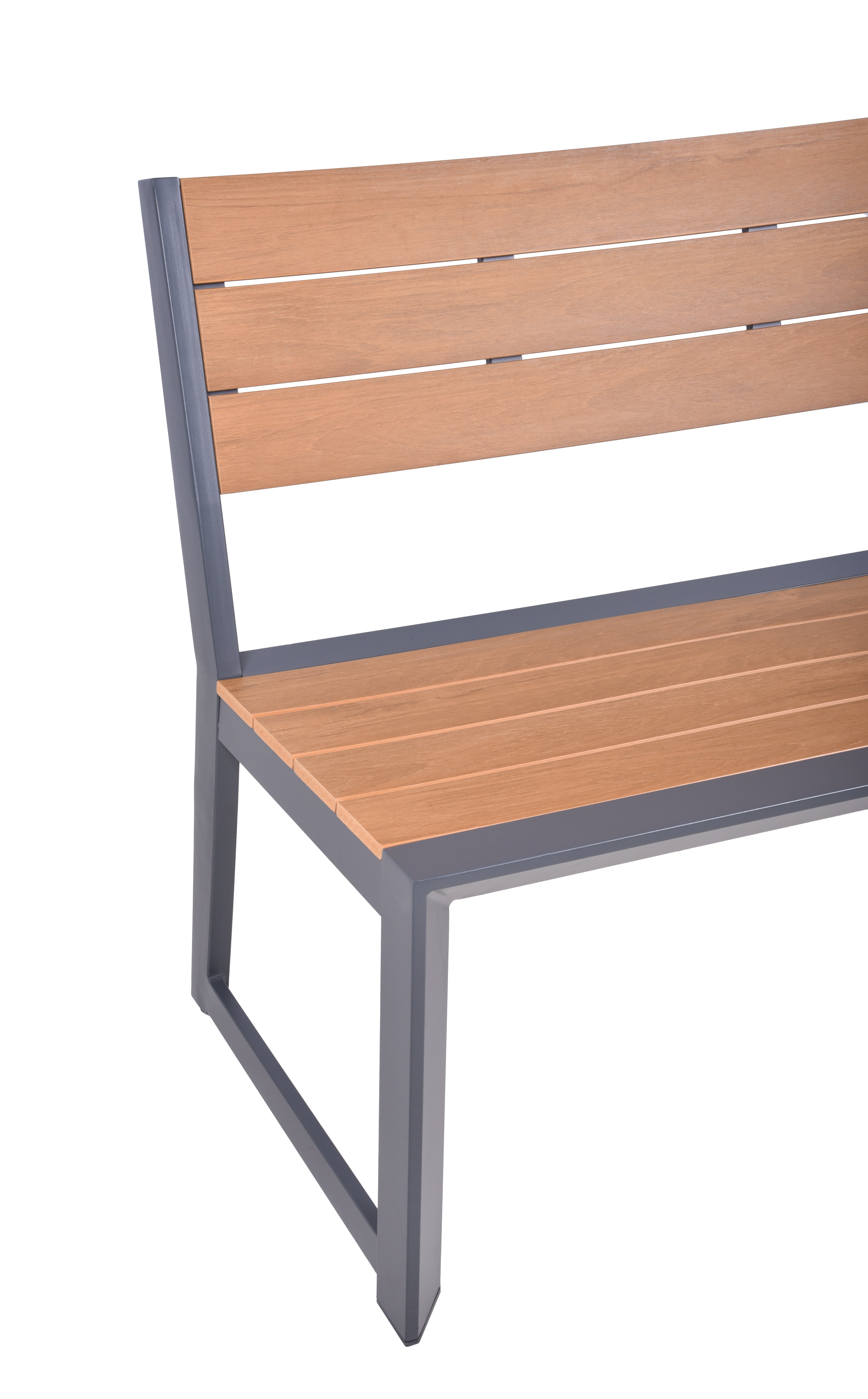 Sitzbank Gartenbank SILEA 3-Sitzer Parkbank modern Holz-Optik von Garden Pleasure