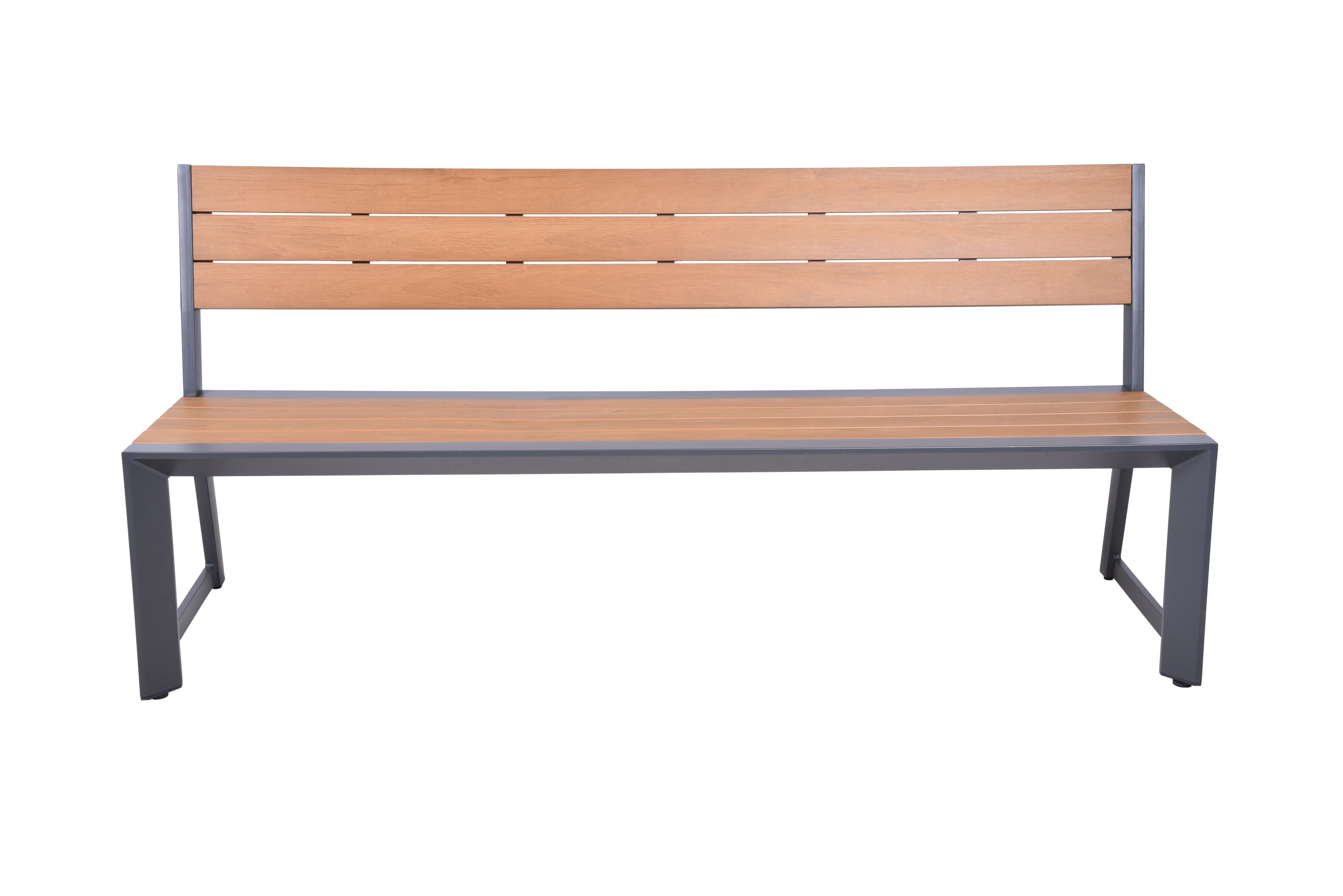 Sitzbank Gartenbank SILEA 3-Sitzer Parkbank modern Holz-Optik von Garden Pleasure