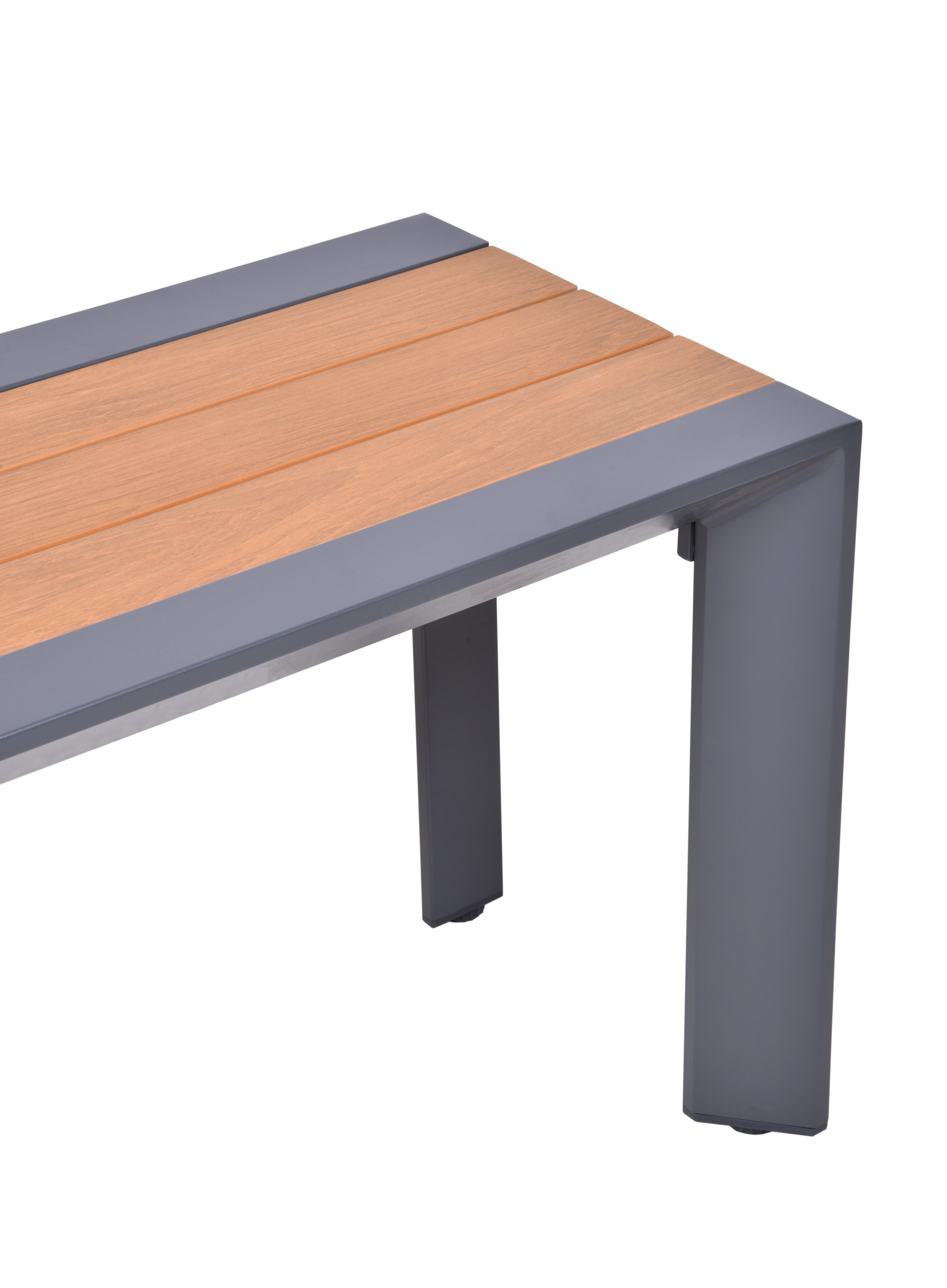 Gartenbank Sitzbank SILEA ohne Lehne Bank modern Holz-Optik von Garden Pleasure