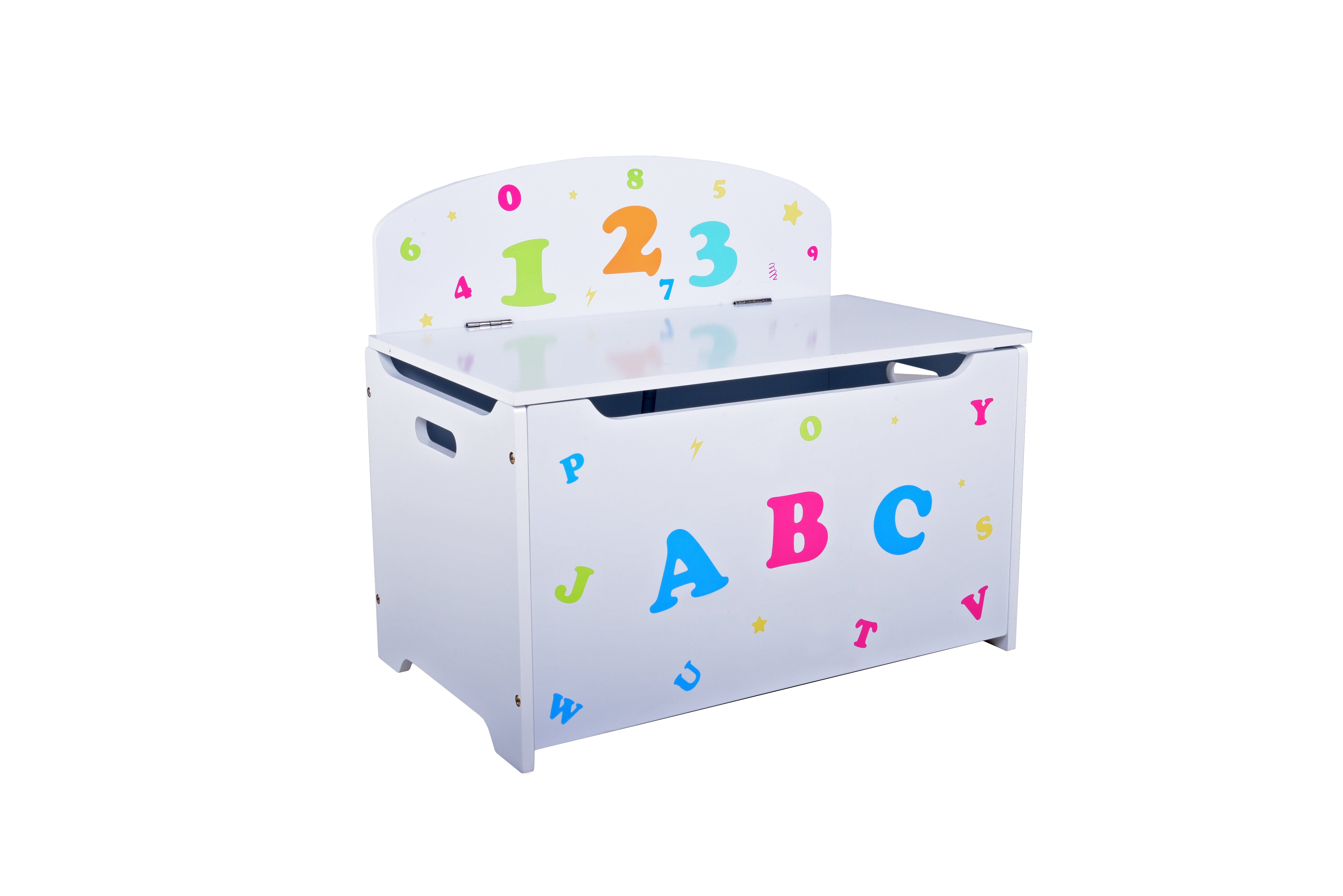Kinder-Truhenbank ABC praktische Spielzeugkiste Kinderbank mit Stauraum von Deco Pleasure