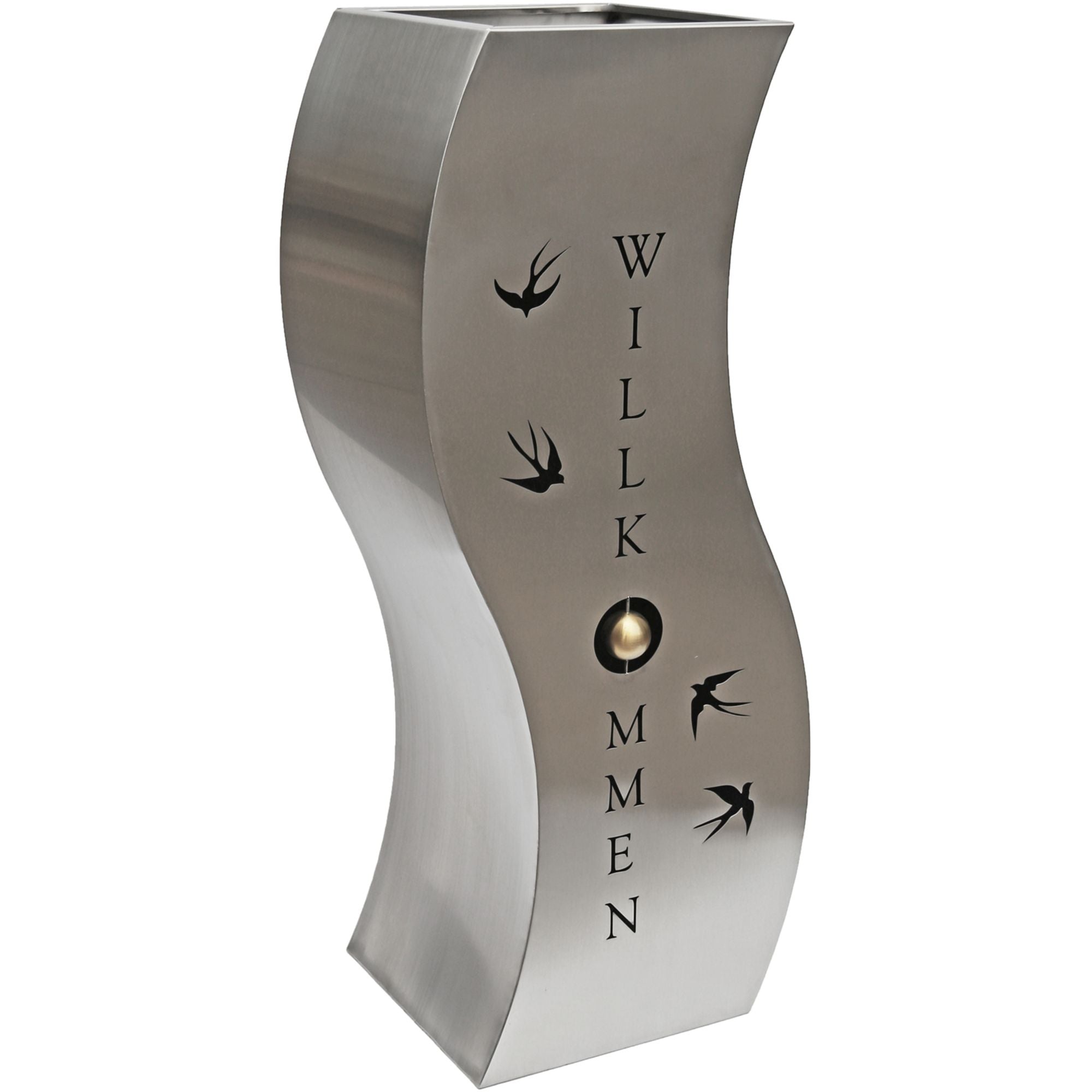 Pflanzsäule Dekosäule SCHWALBE Blumenständer Edelstahl von Garden Pleasure