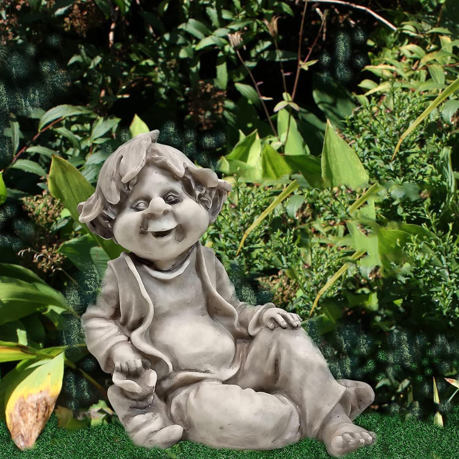 Wichtel Gnom Fabelwesen Troll 24cm Zwerg Kobold Gartenfigur Dekofigur