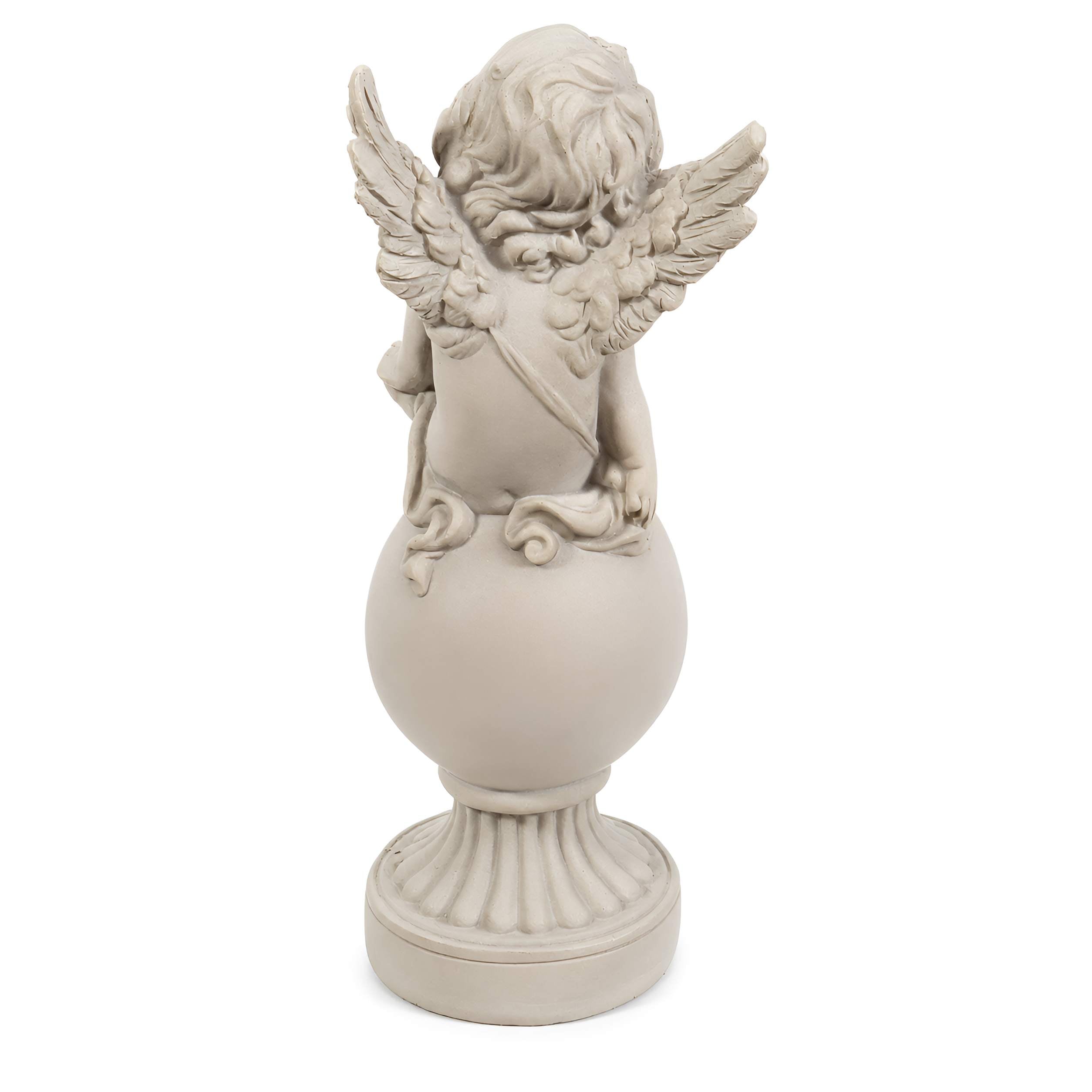 Engel Figur Grabengel wetterfest Engelfigur für Grab Garten Balkon Terrasse und Wohnbereich 15 cm